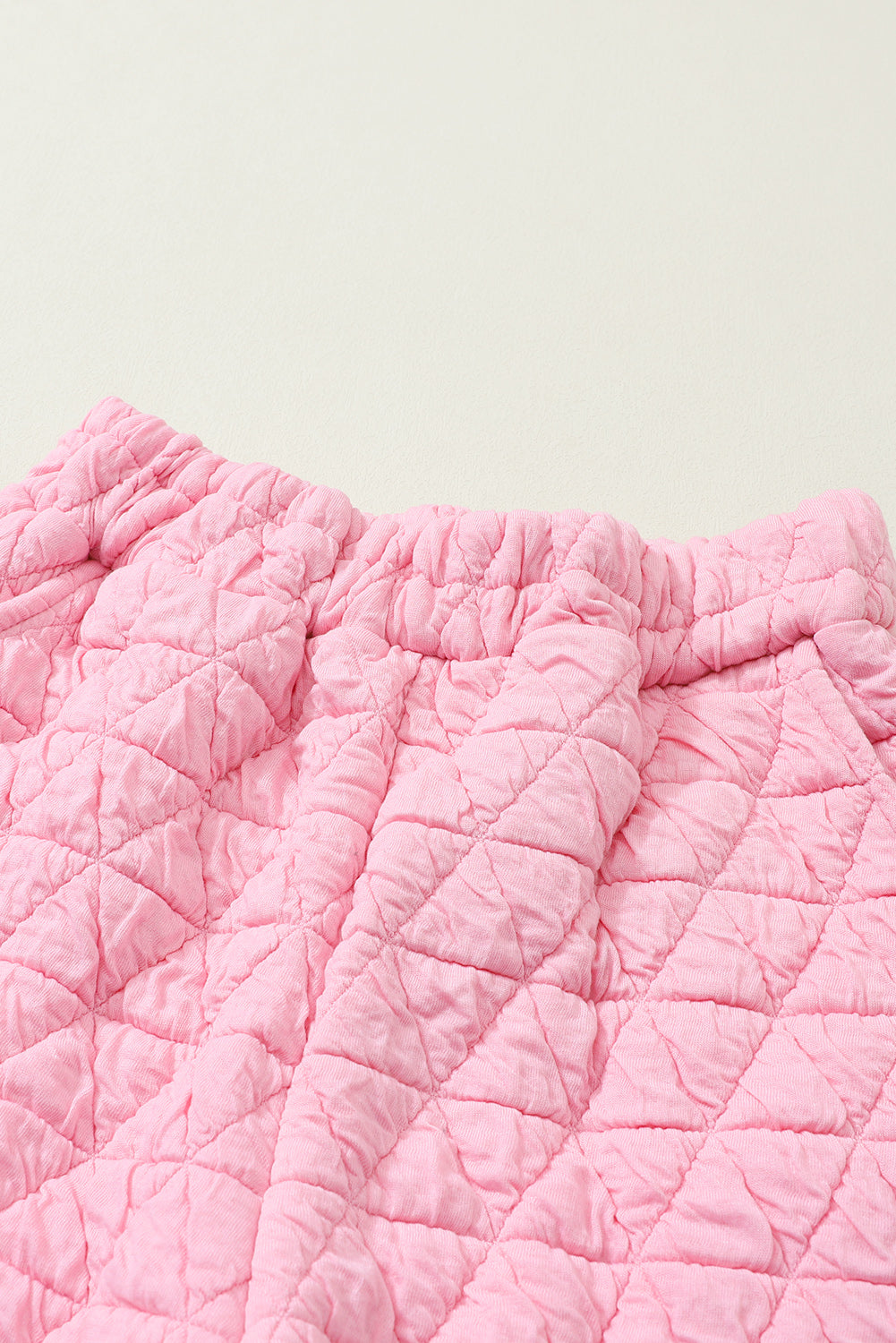 Chestnut Casual Crinkle Quilted Pullover Top