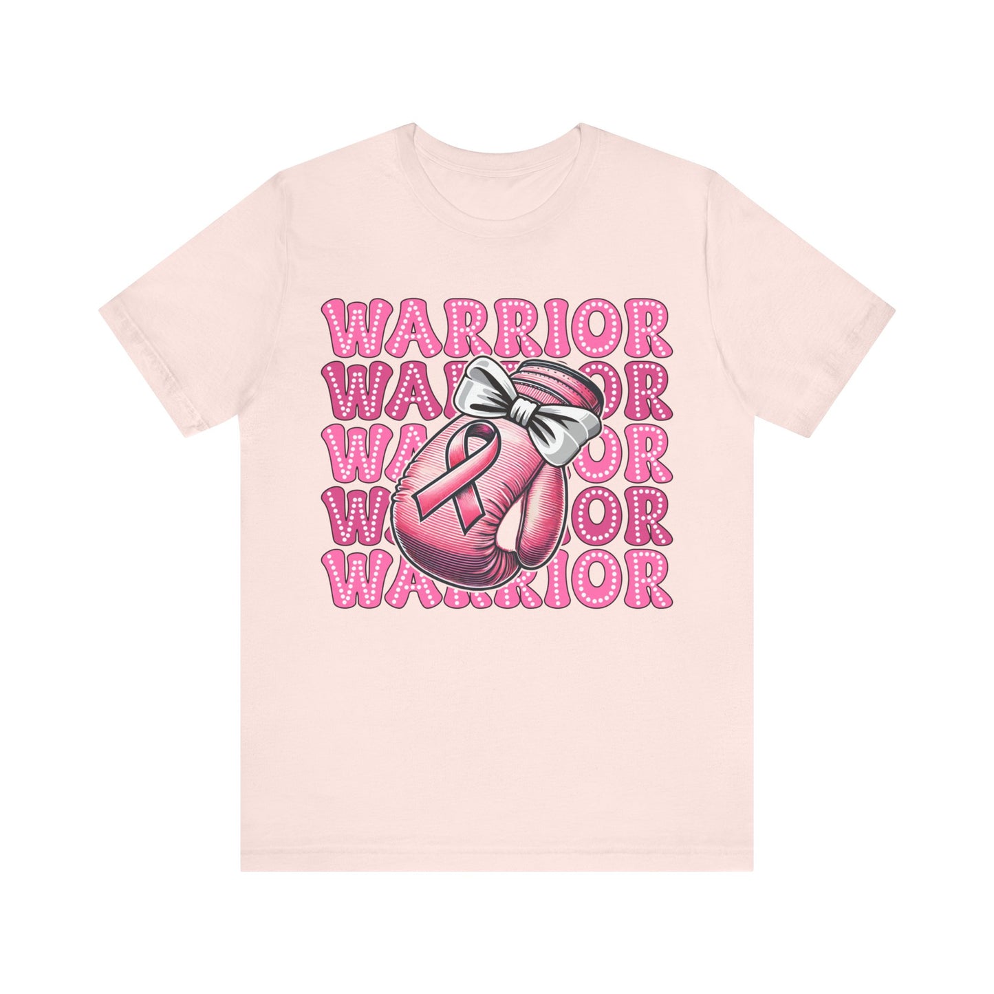 Breast Cancer Warrior Stacked Jersey Short Sleeve Tee