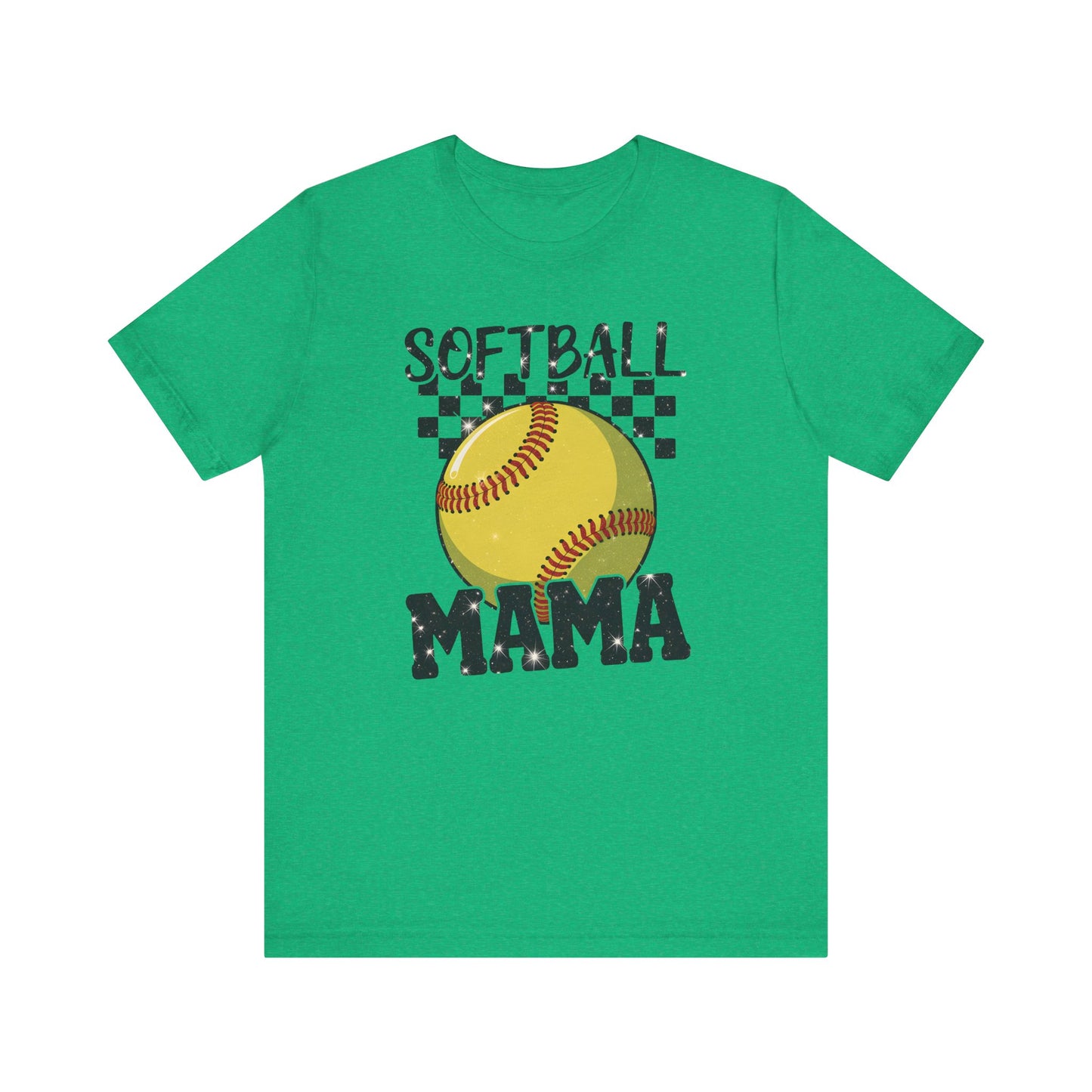 Sparkle Softball Mama Jersey Short Sleeve Tee