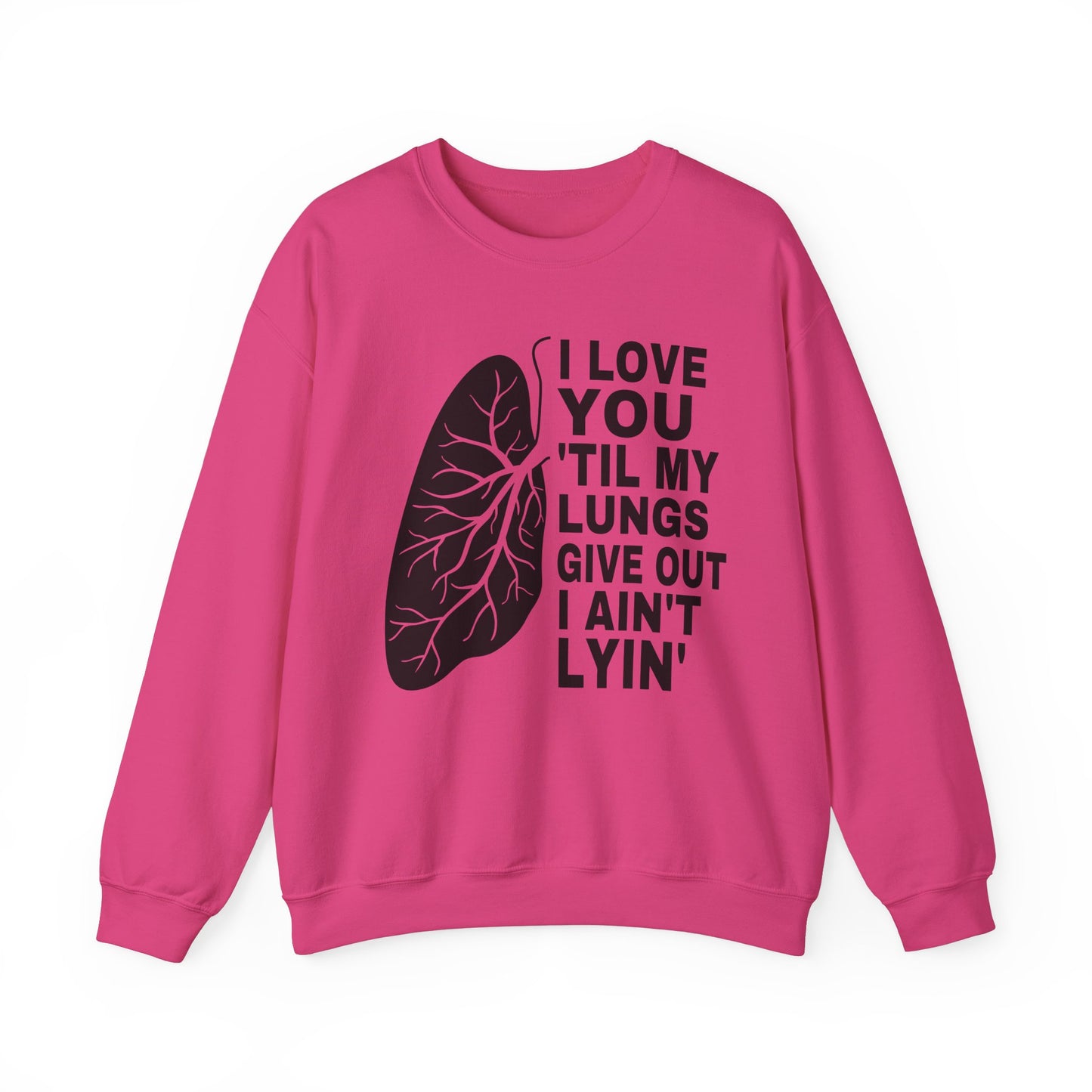 Love You Til My Lungs Give Out Heavy Blend™ Crewneck Sweatshirt