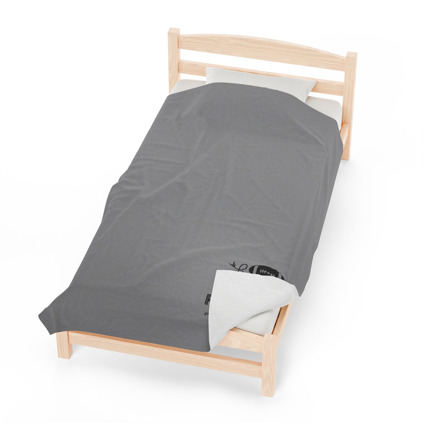 Football Watching Velveteen Plush Blanket
