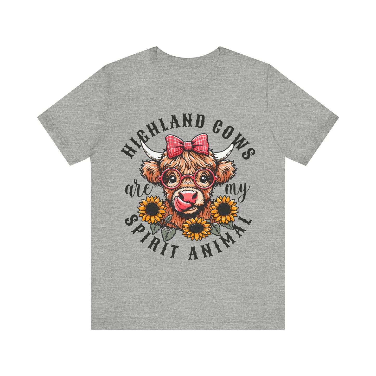 Highland Cows Are My Spirit Animal Jersey Short Sleeve Tee