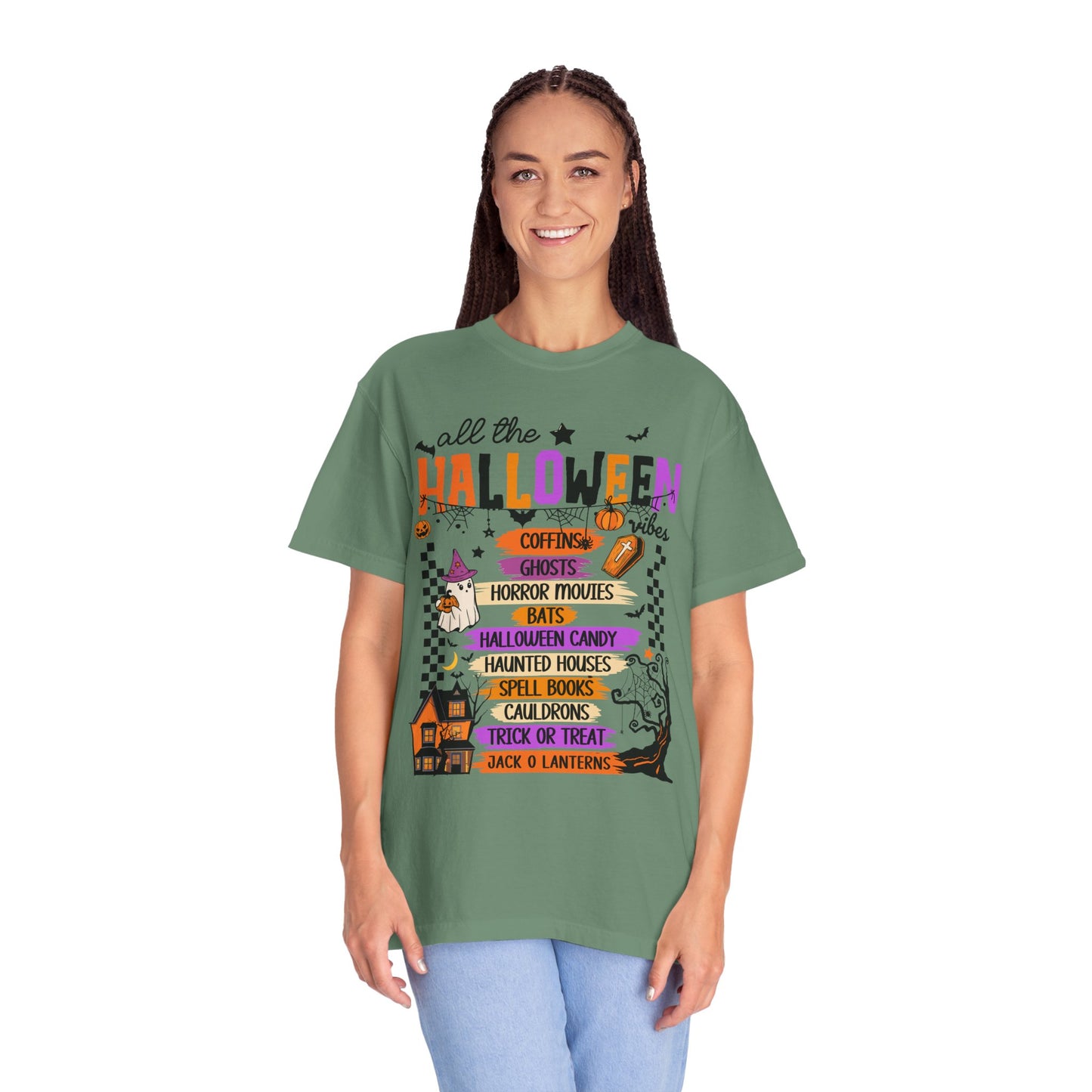 All The Halloween Vibes Garment-Dyed T-shirt
