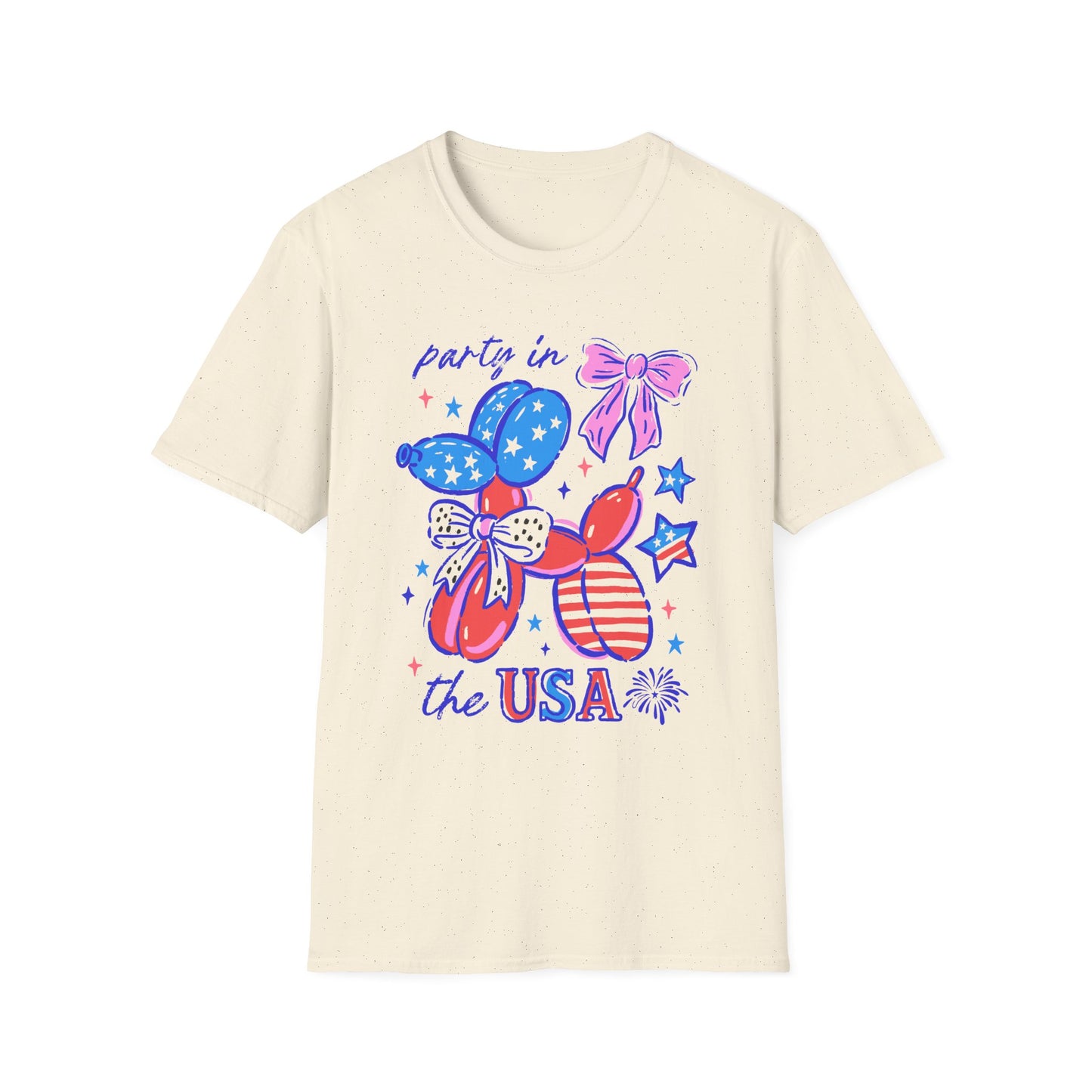 Party In The USA Balloon Dog Softstyle T-Shirt