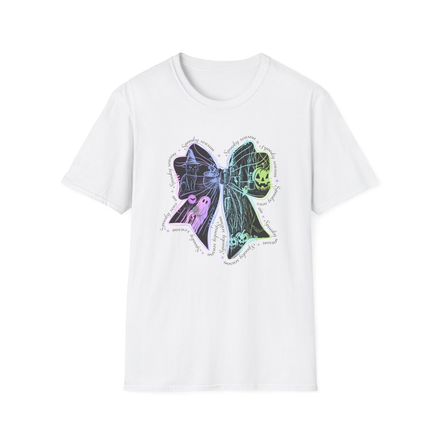 Neon Spooky Bow Softstyle T-Shirt