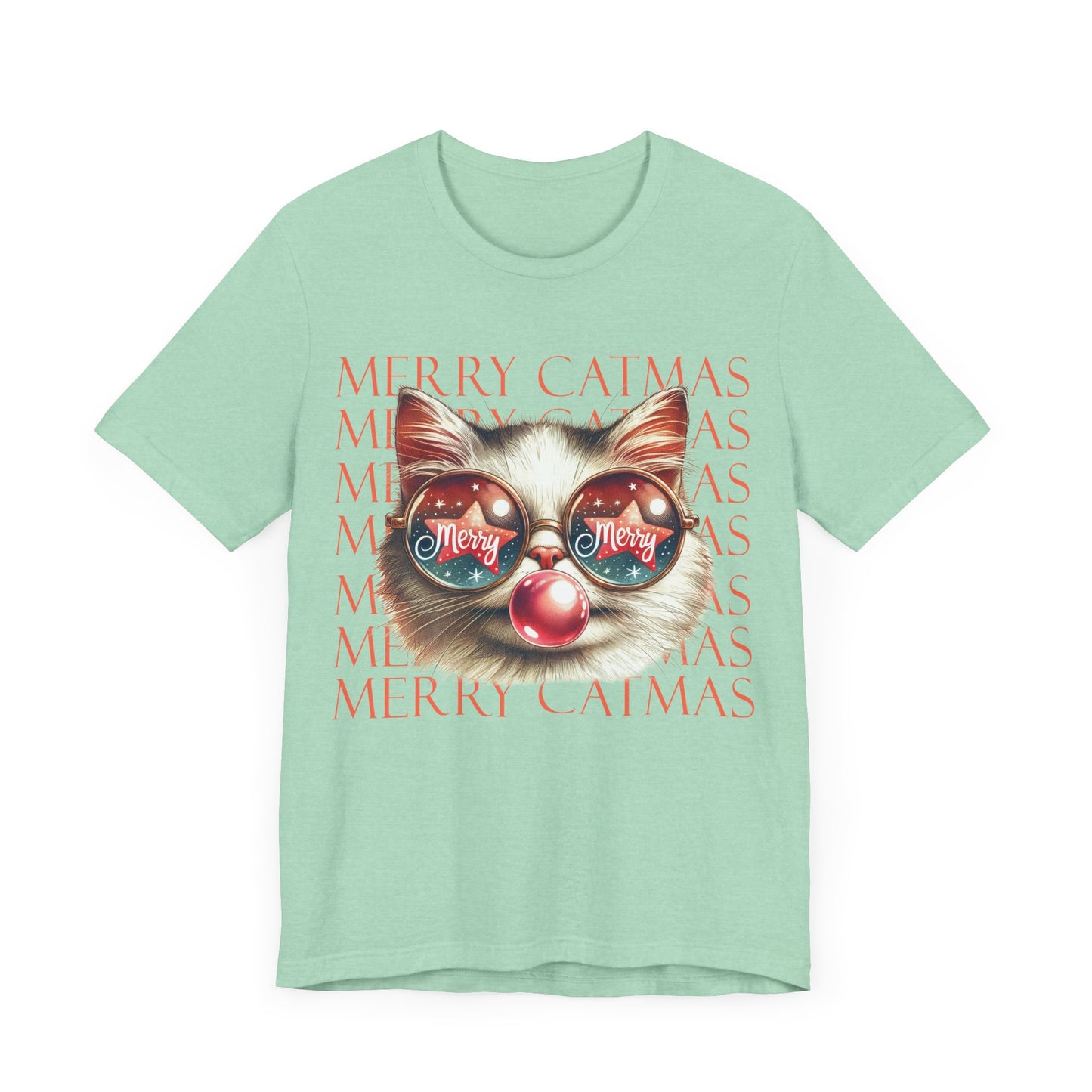 Merry Catmas Jersey Short Sleeve Tee