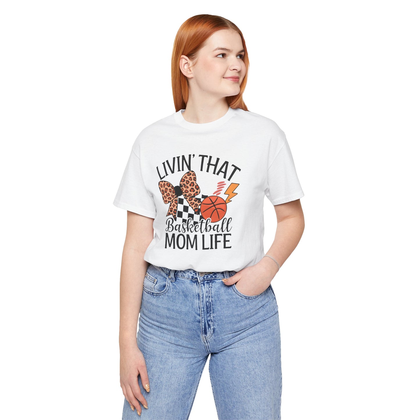 Livin That Basketball Mom Life Jersey Short Sleeve Tee