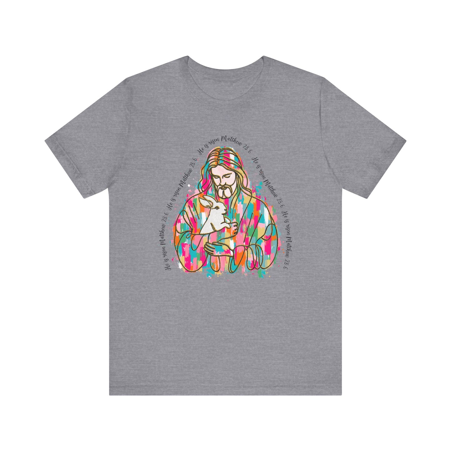 Brush Stroke Easter Jesus Jersey Short Sleeve Tee