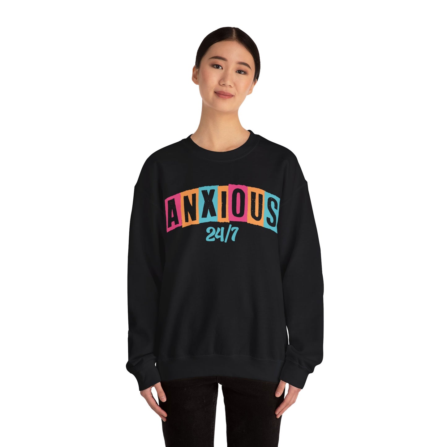 Anxious 24/7 Heavy Blend™ Crewneck Sweatshirt
