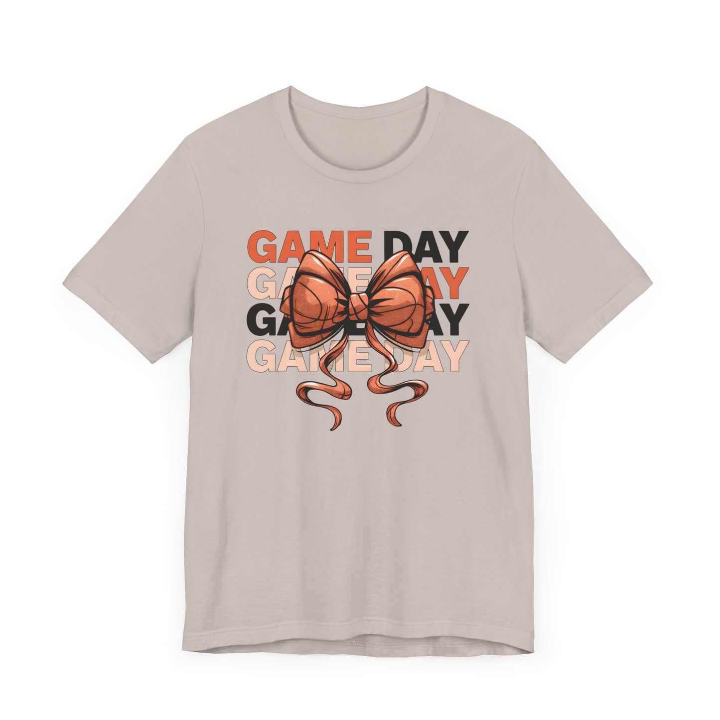 Game Day Basketball Bow Jersey Short Sleeve Tee