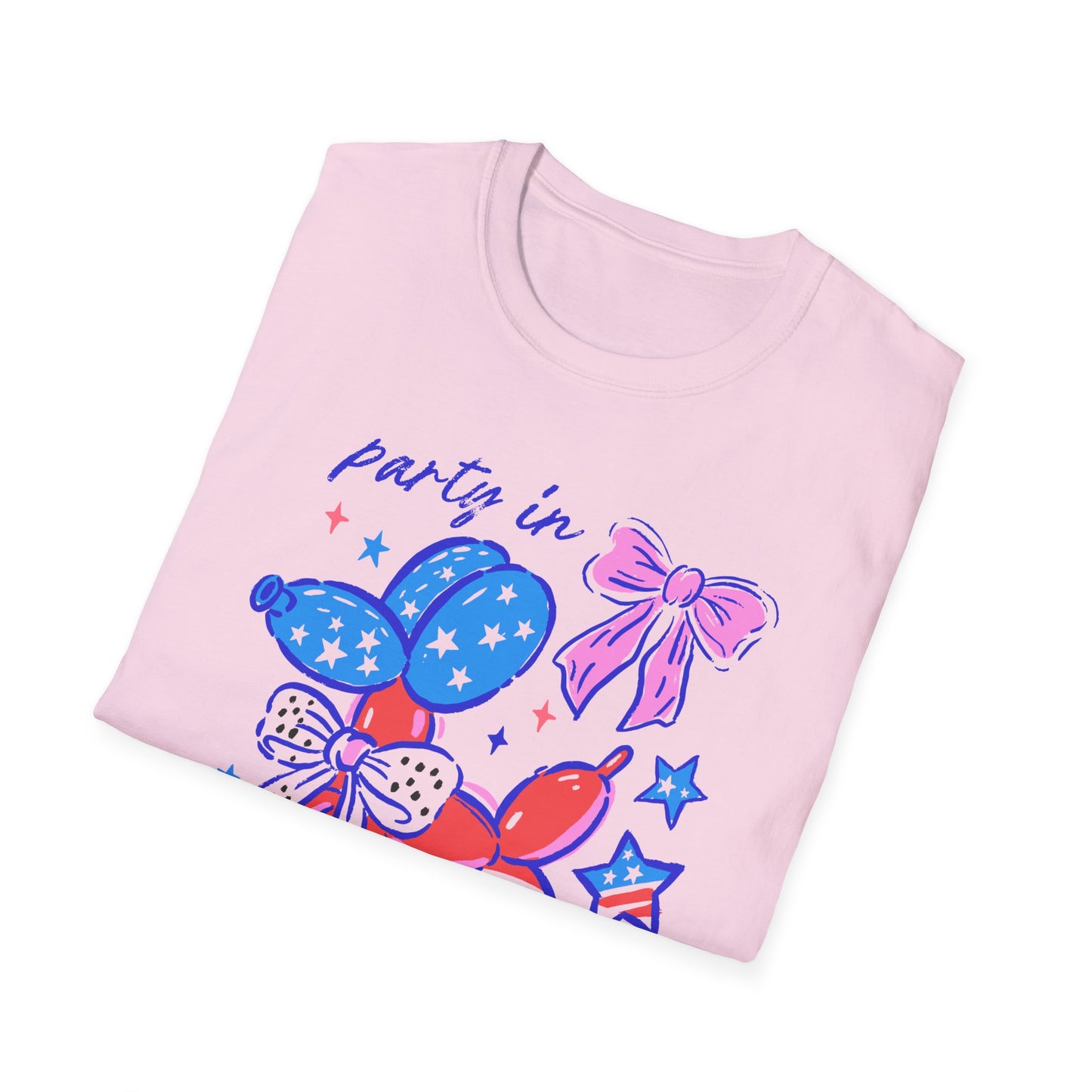 Party In The USA Balloon Dog Softstyle T-Shirt