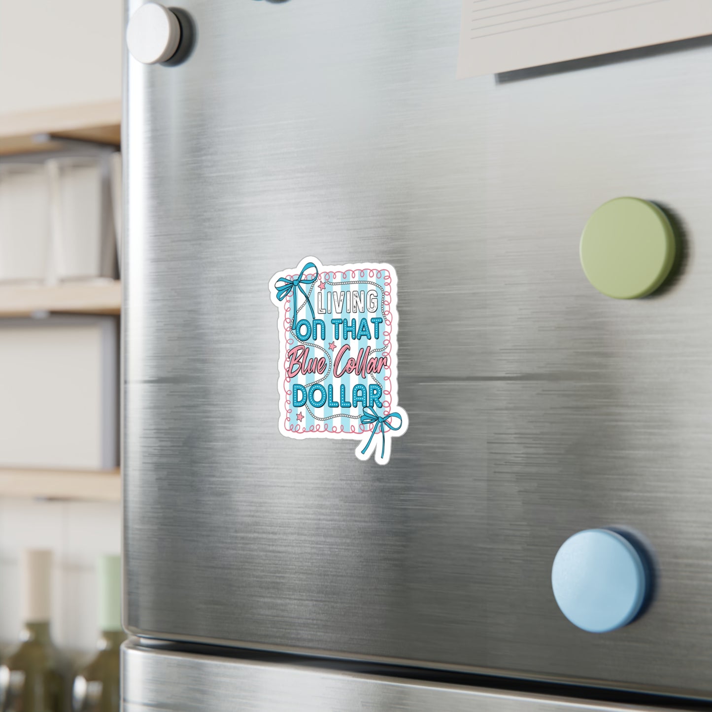 Blue Collar Dollar Kiss-Cut Vinyl Decals