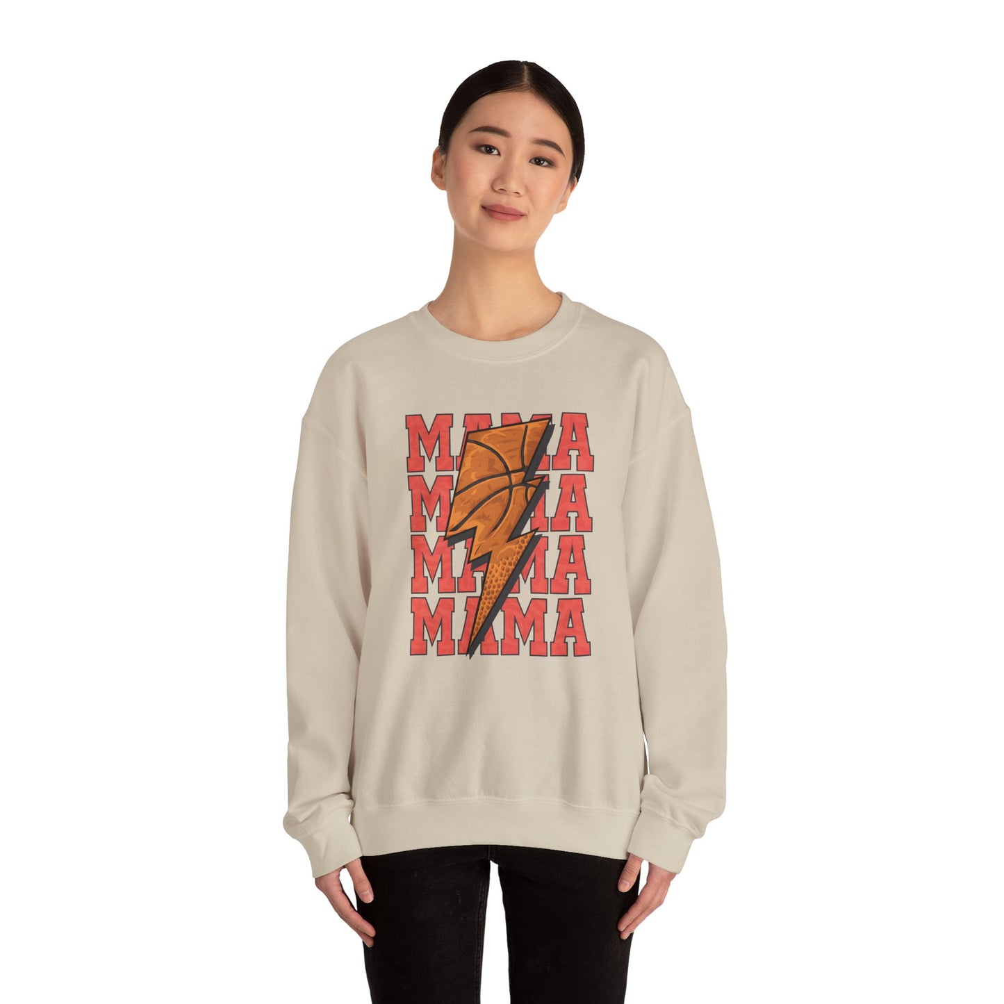 Stacked Basketball Mama Heavy Blend™ Crewneck Sweatshirt