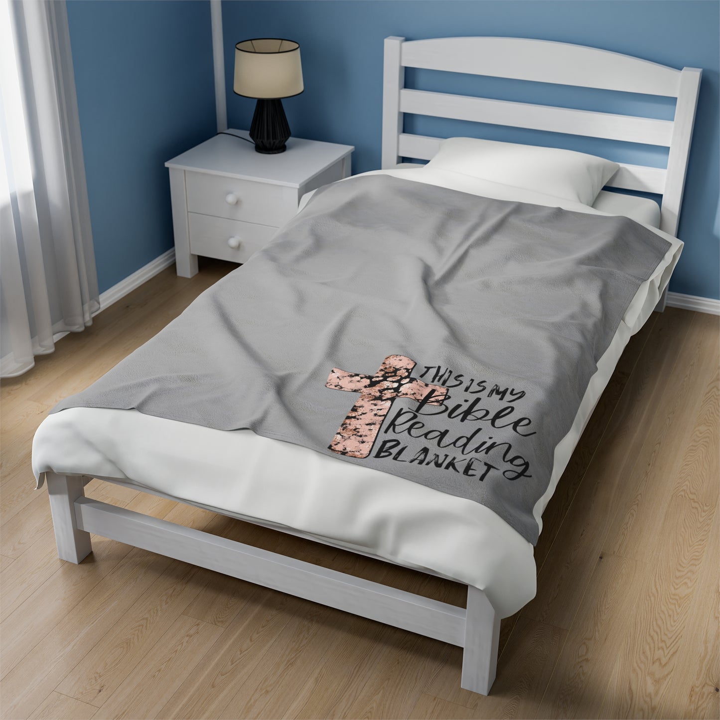 Bible Reading Velveteen Plush Blanket