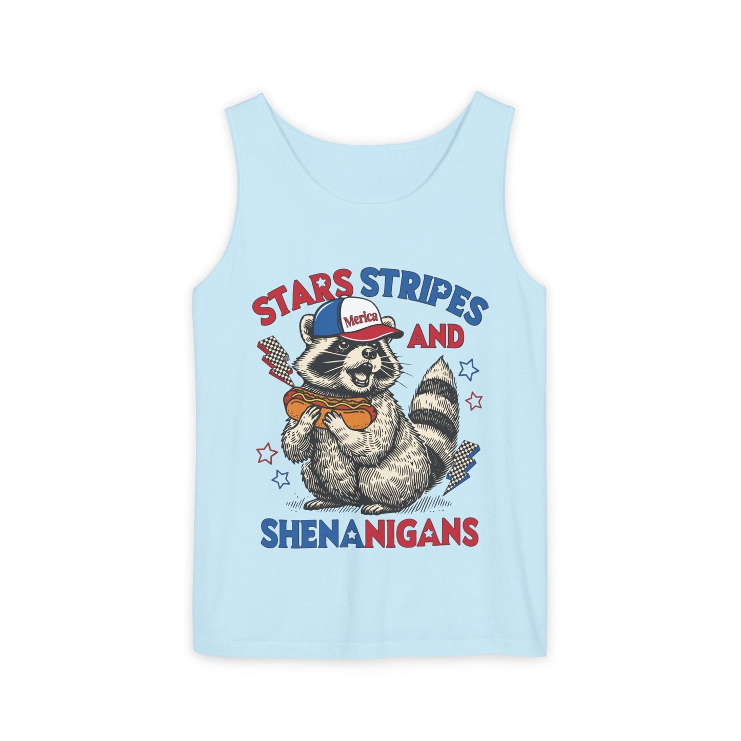 Stars Stripes and Shenanigans Garment-Dyed Tank Top