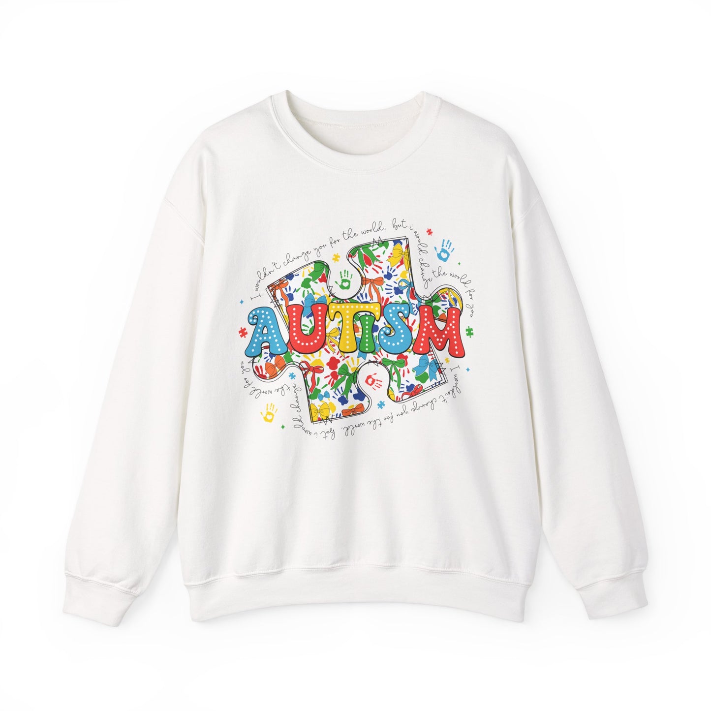 Autism Puzzle Piece Heavy Blend™ Crewneck Sweatshirt