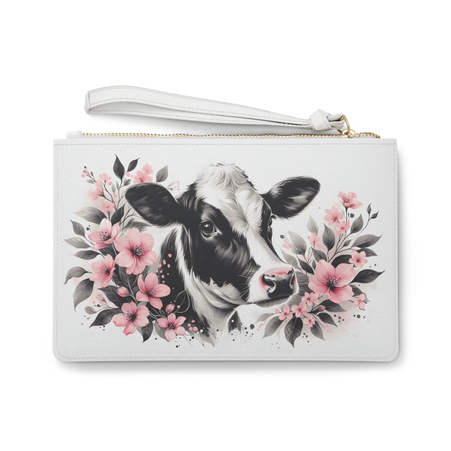 Floral Cow Clutch Bag