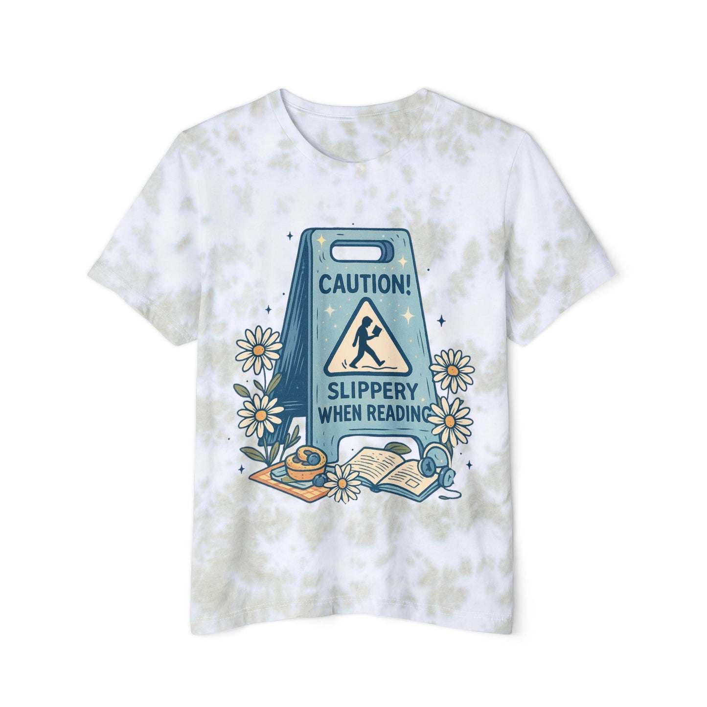 Slippery When Reading FWD Fashion Tie-Dyed T-Shirt