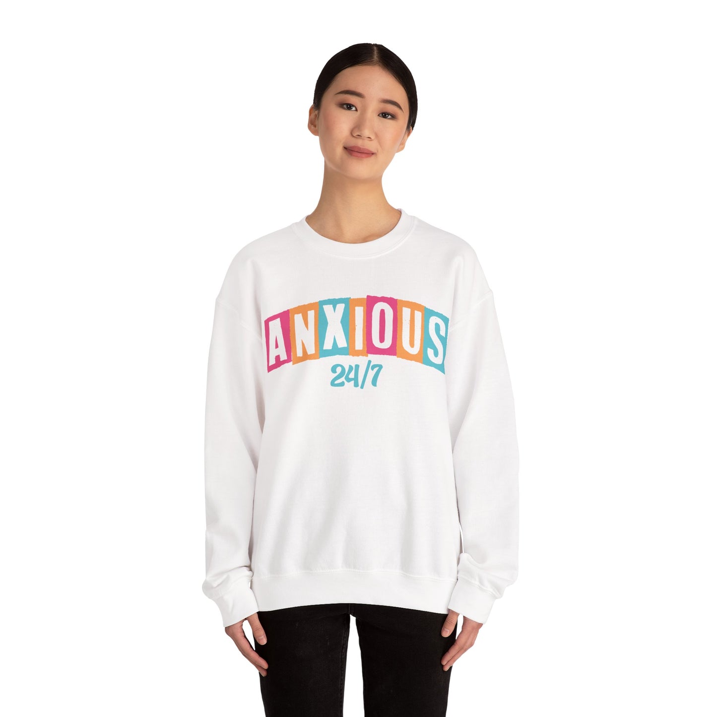 Anxious 24/7 Heavy Blend™ Crewneck Sweatshirt