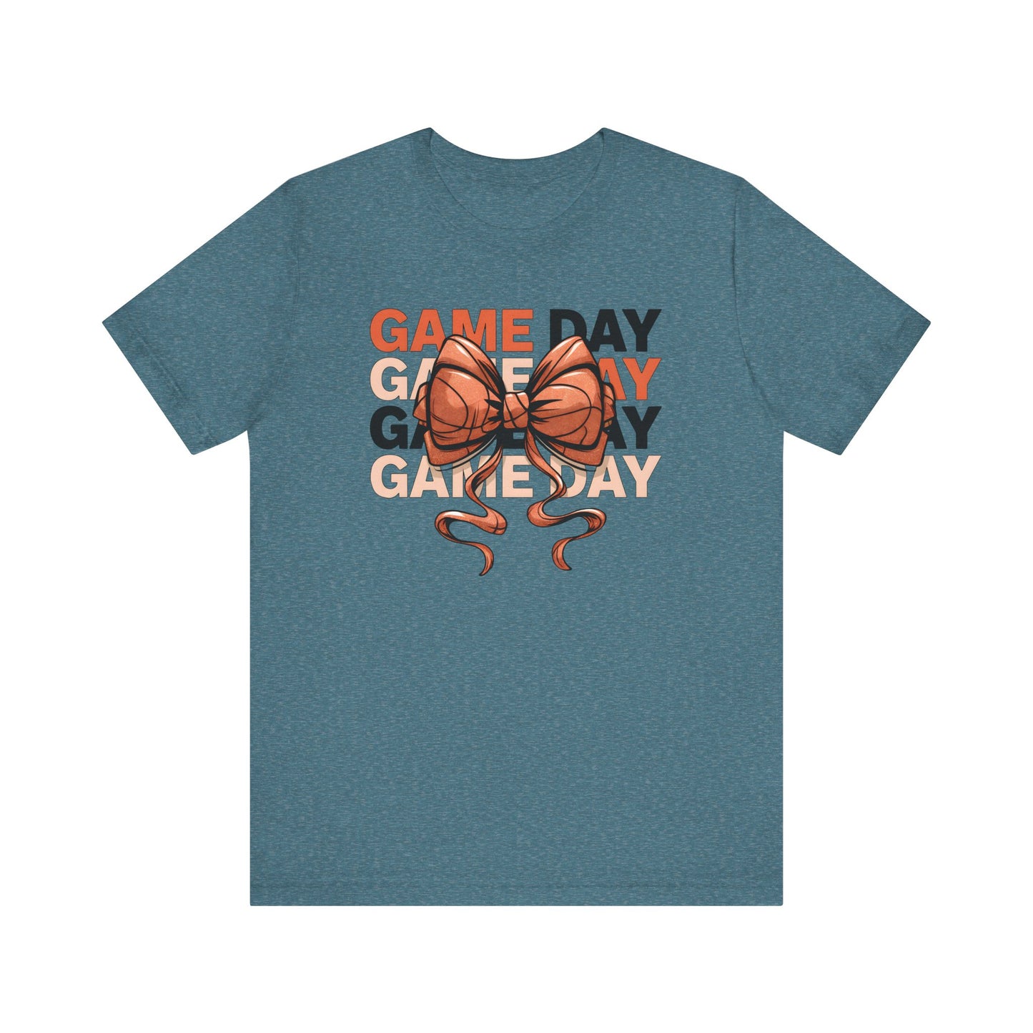 Game Day Basketball Bow Jersey Short Sleeve Tee