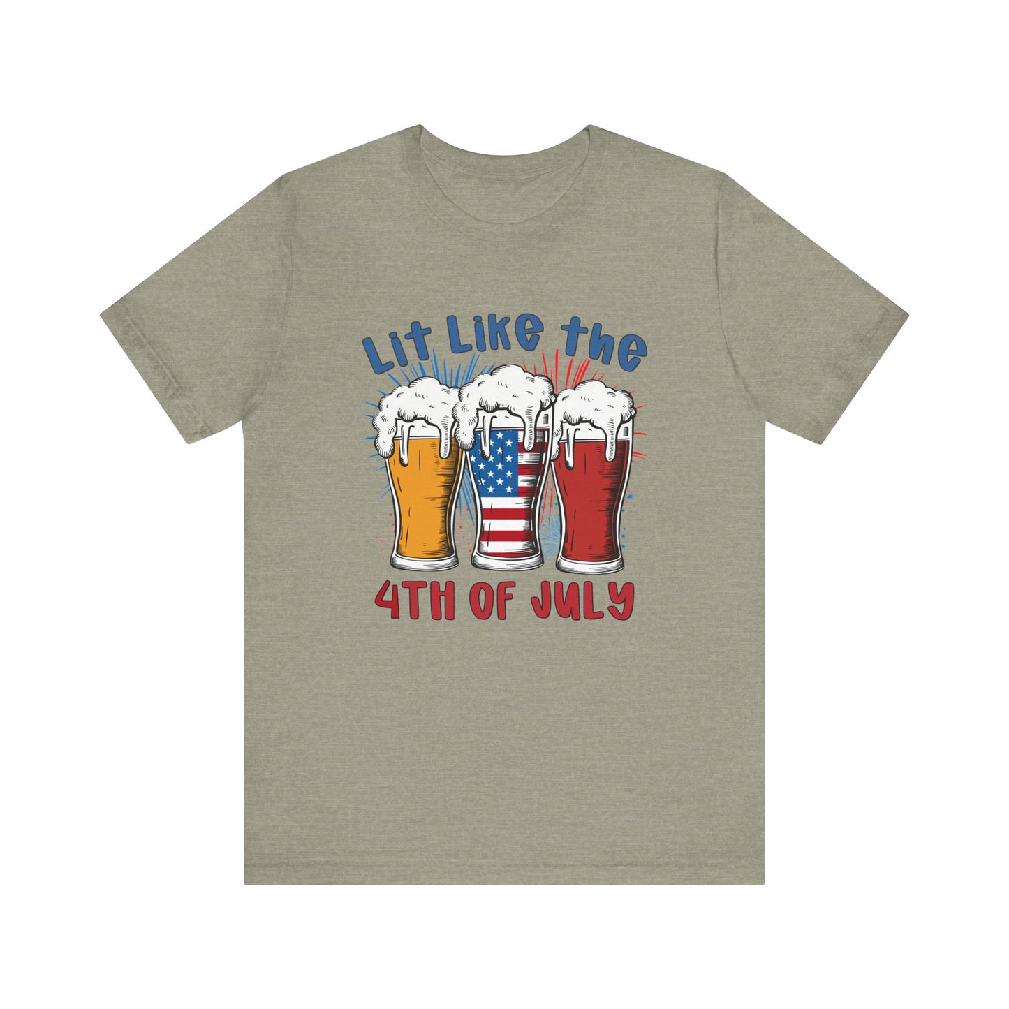 Lit Like The Fourth Of July Jersey Short Sleeve Tee