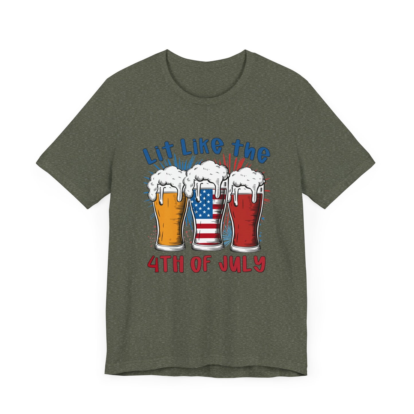 Lit Like The Fourth Of July Jersey Short Sleeve Tee