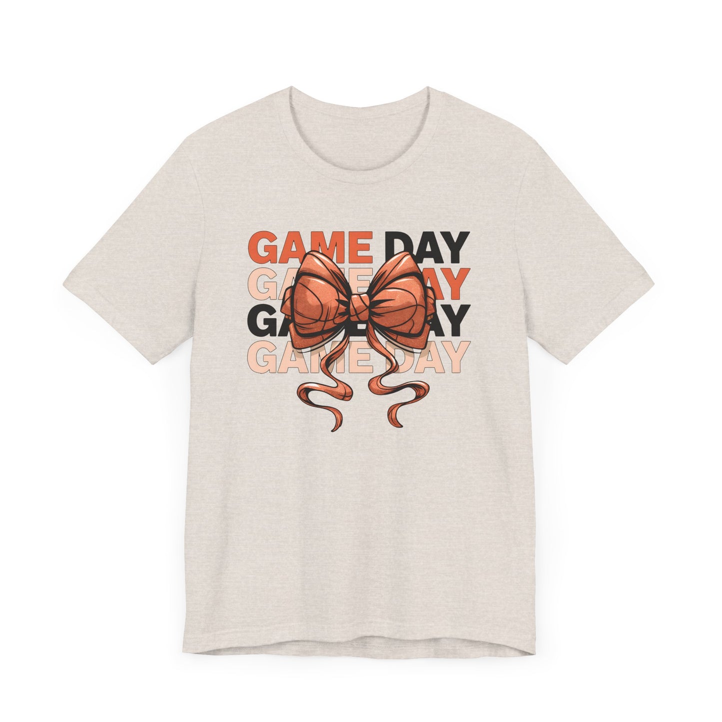 Game Day Basketball Bow Jersey Short Sleeve Tee