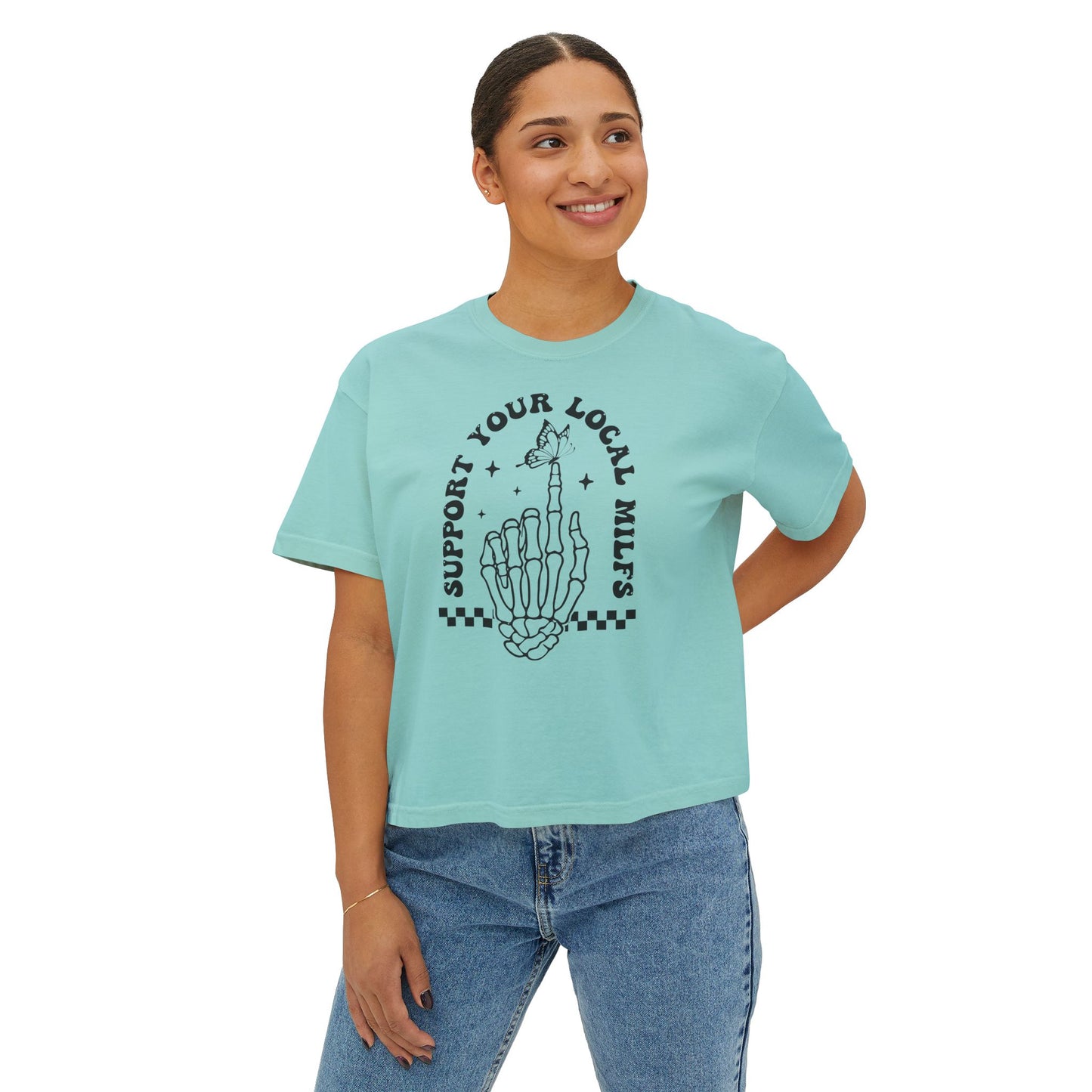 Support Your Local Milfs Women's Boxy Tee