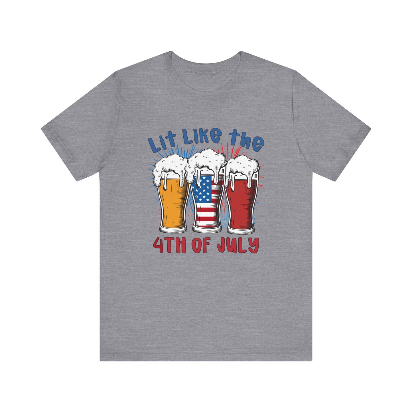 Lit Like The Fourth Of July Jersey Short Sleeve Tee