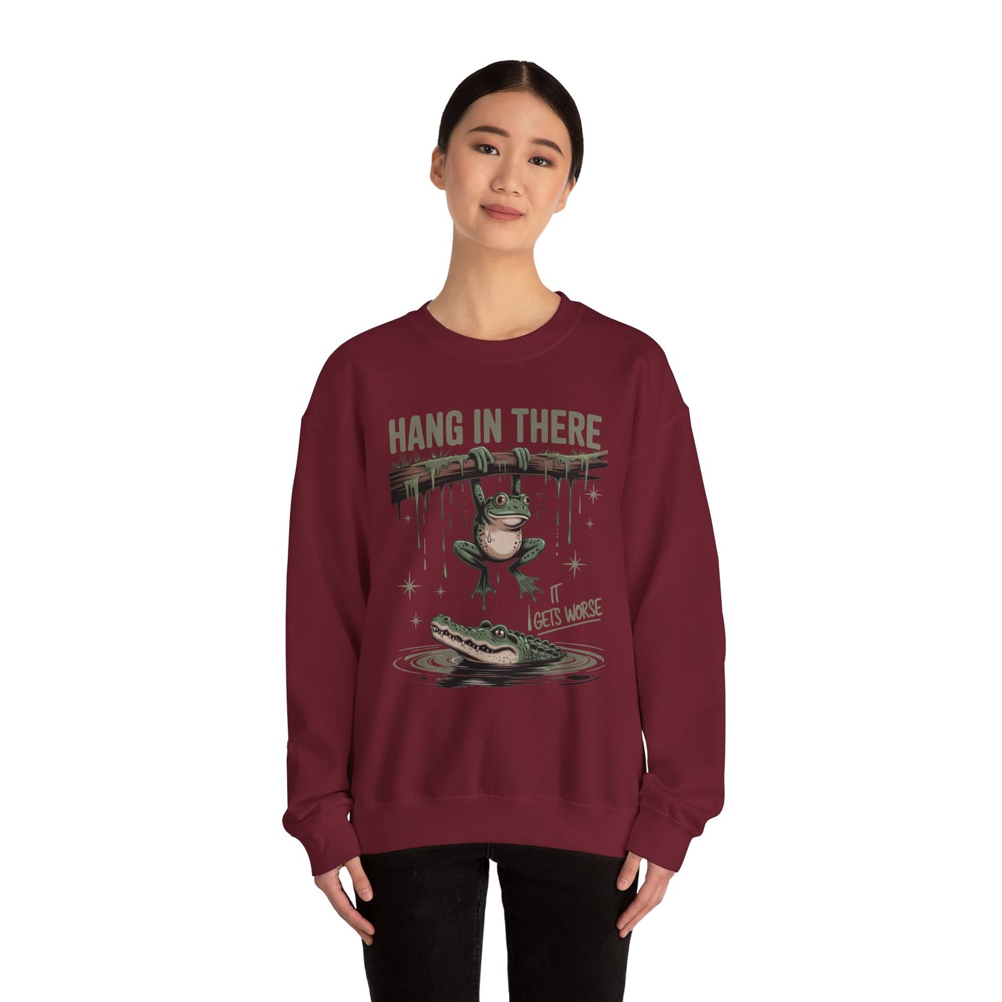 Hang In There Heavy Blend™ Crewneck Sweatshirt