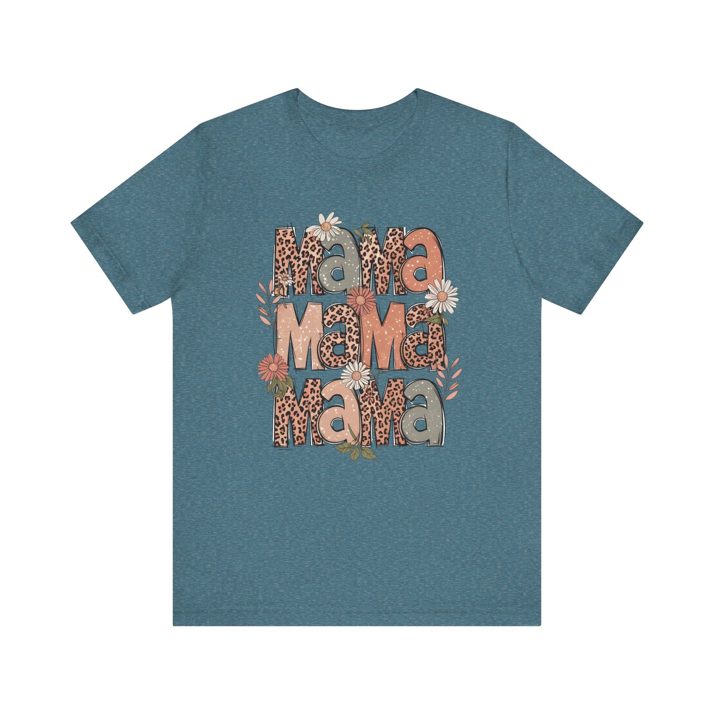 Floral Stacked Mama Jersey Short Sleeve Tee