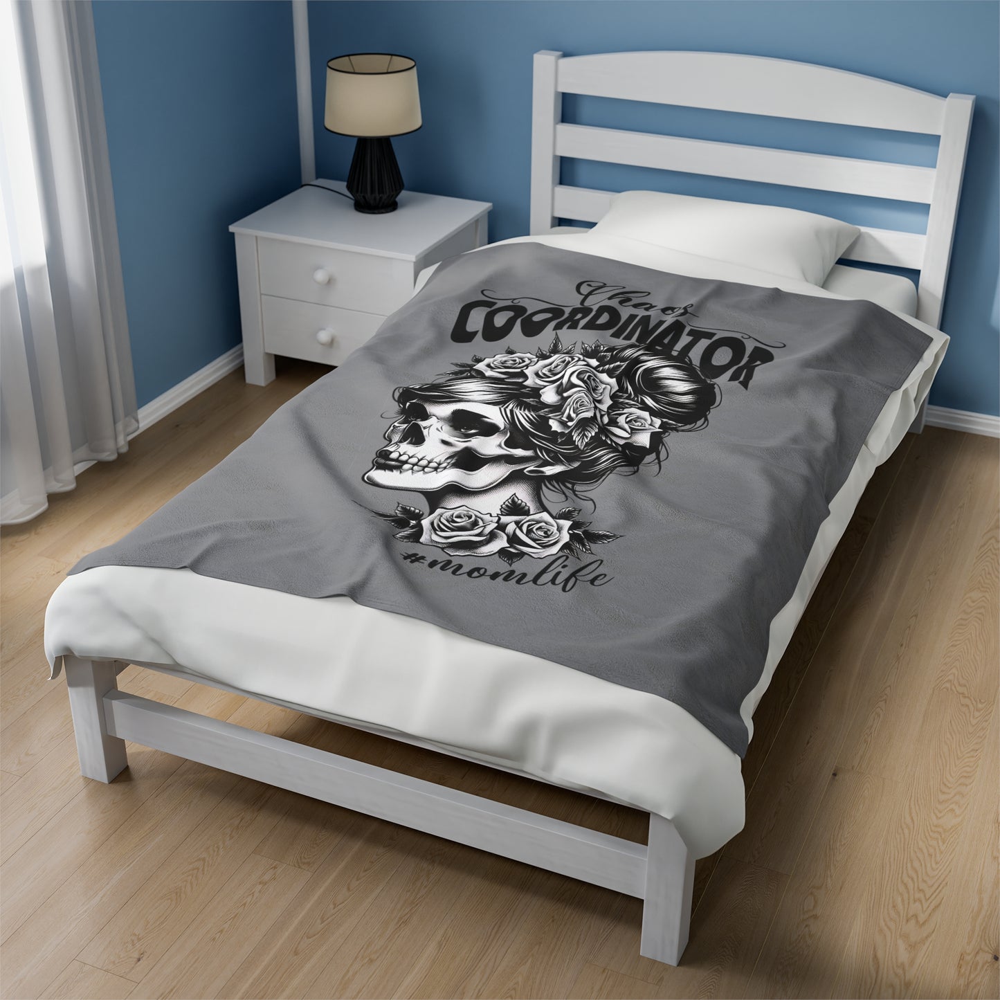 Chaos Coordinator Mom Life Velveteen Plush Blanket