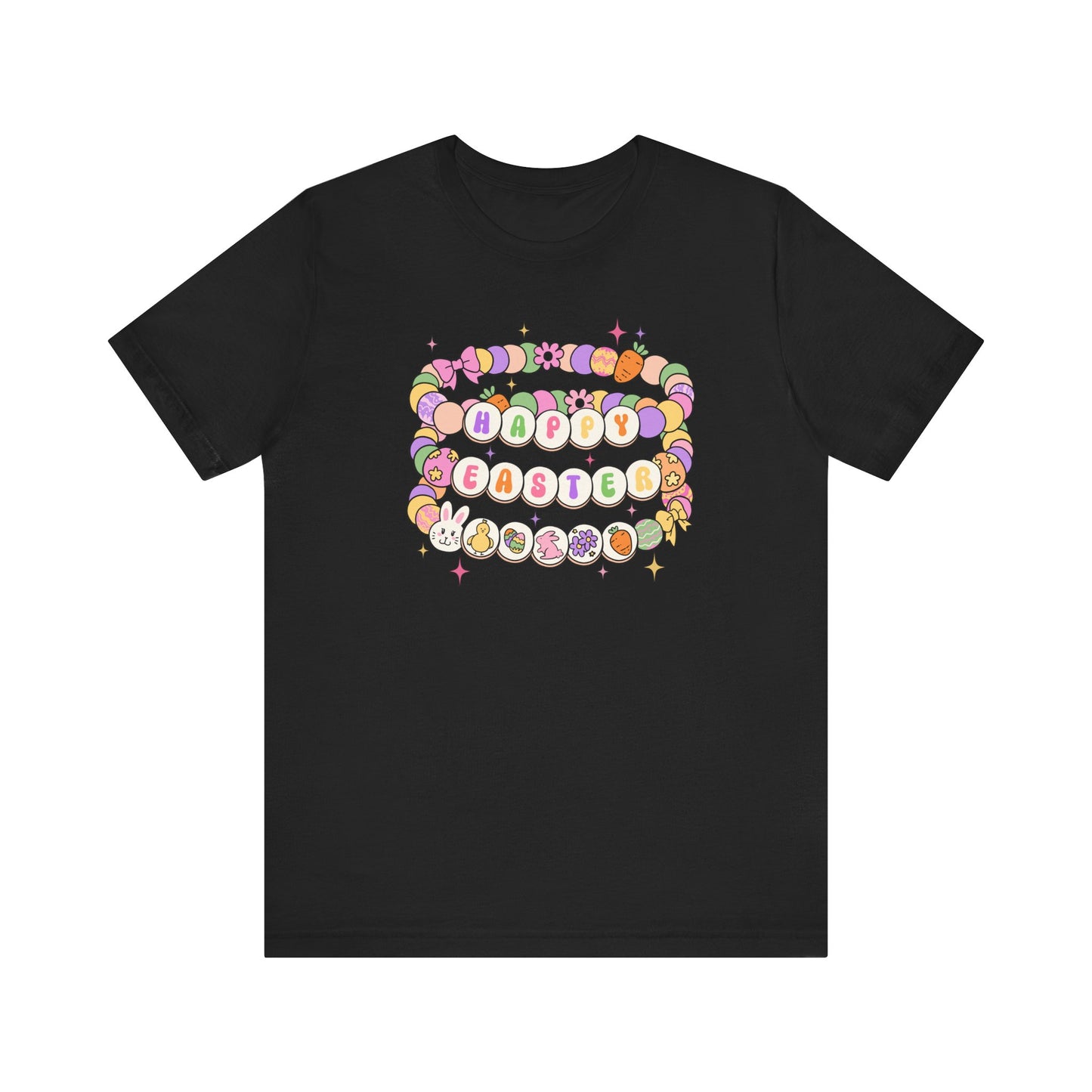 Happy Easter Beaded Bracelets Jersey Short Sleeve Tee