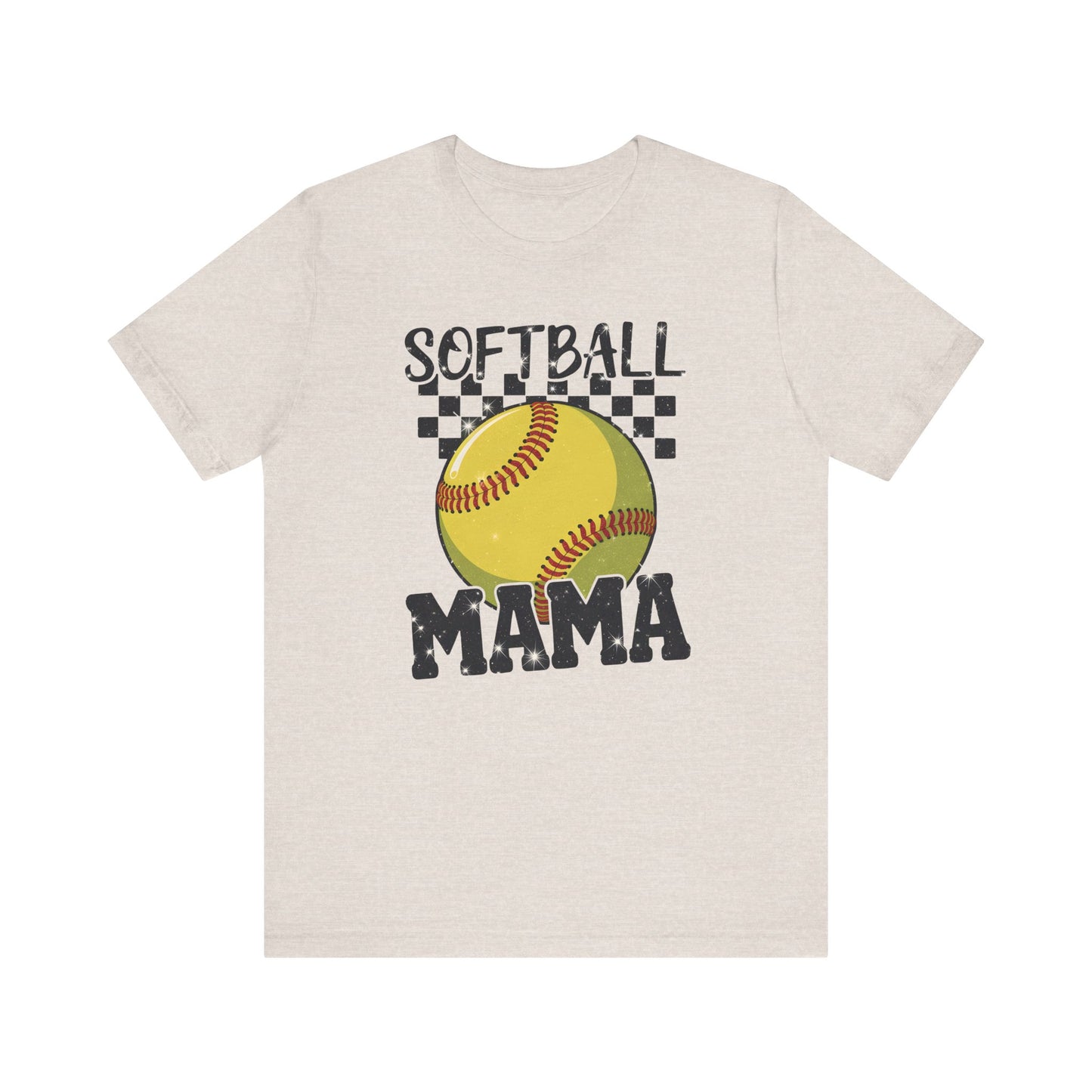 Sparkle Softball Mama Jersey Short Sleeve Tee