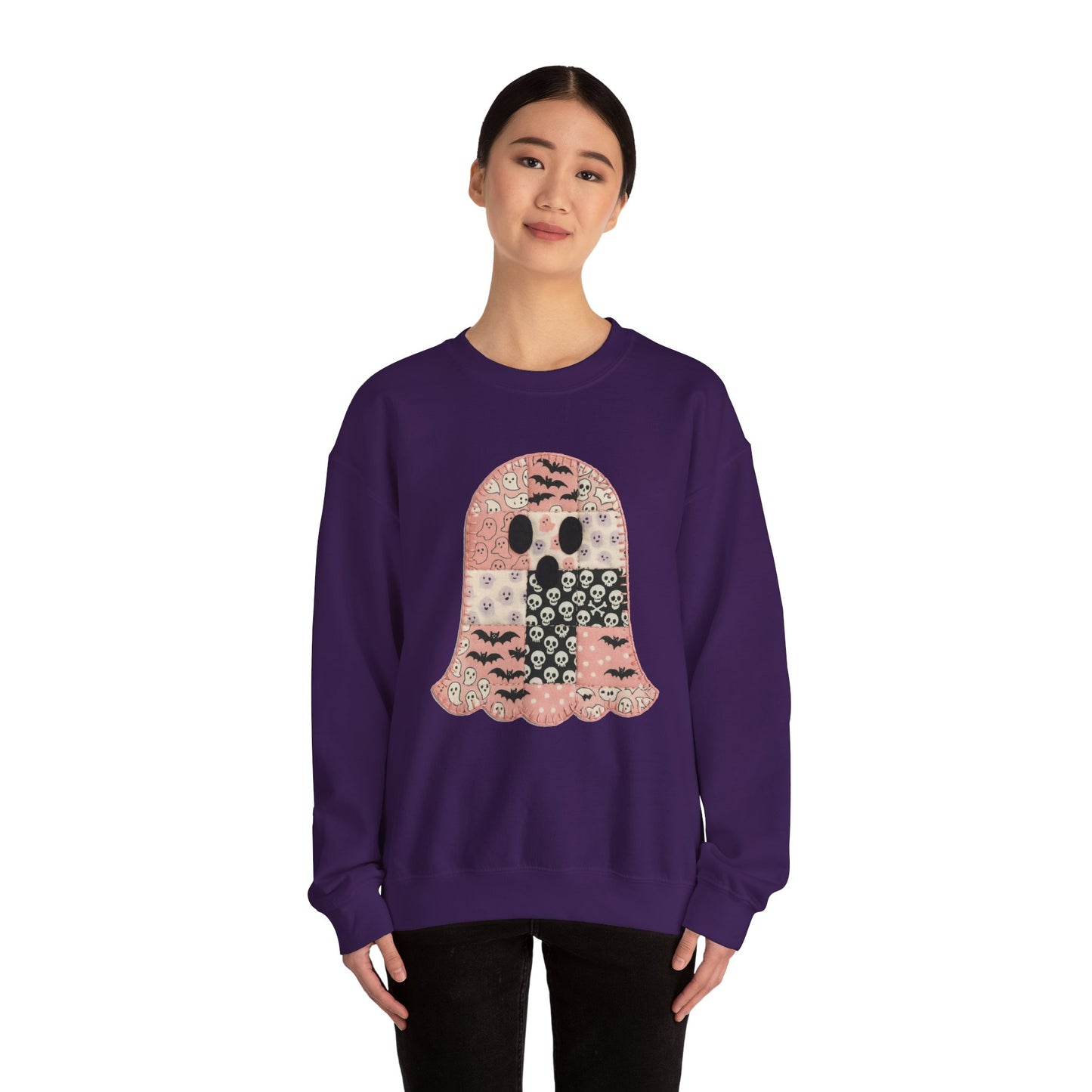 Patchwork Ghost Heavy Blend™ Crewneck Sweatshirt