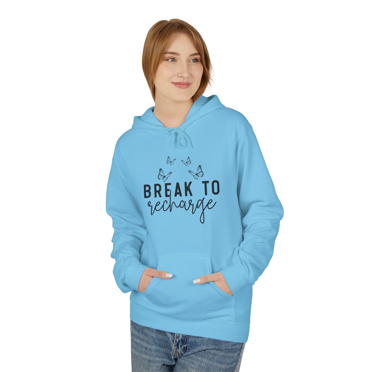 Break To Recharge Midweight Softstyle Fleece Hoodie