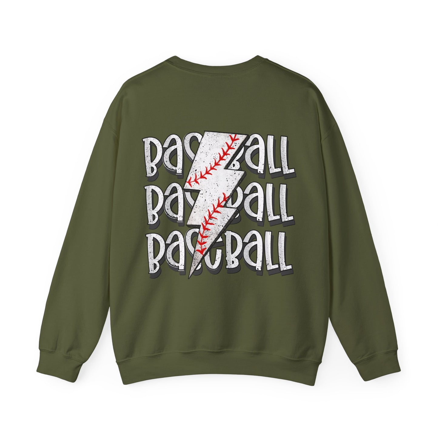 Baseball Lightning Bolt F/B Heavy Blend™ Crewneck Sweatshirt