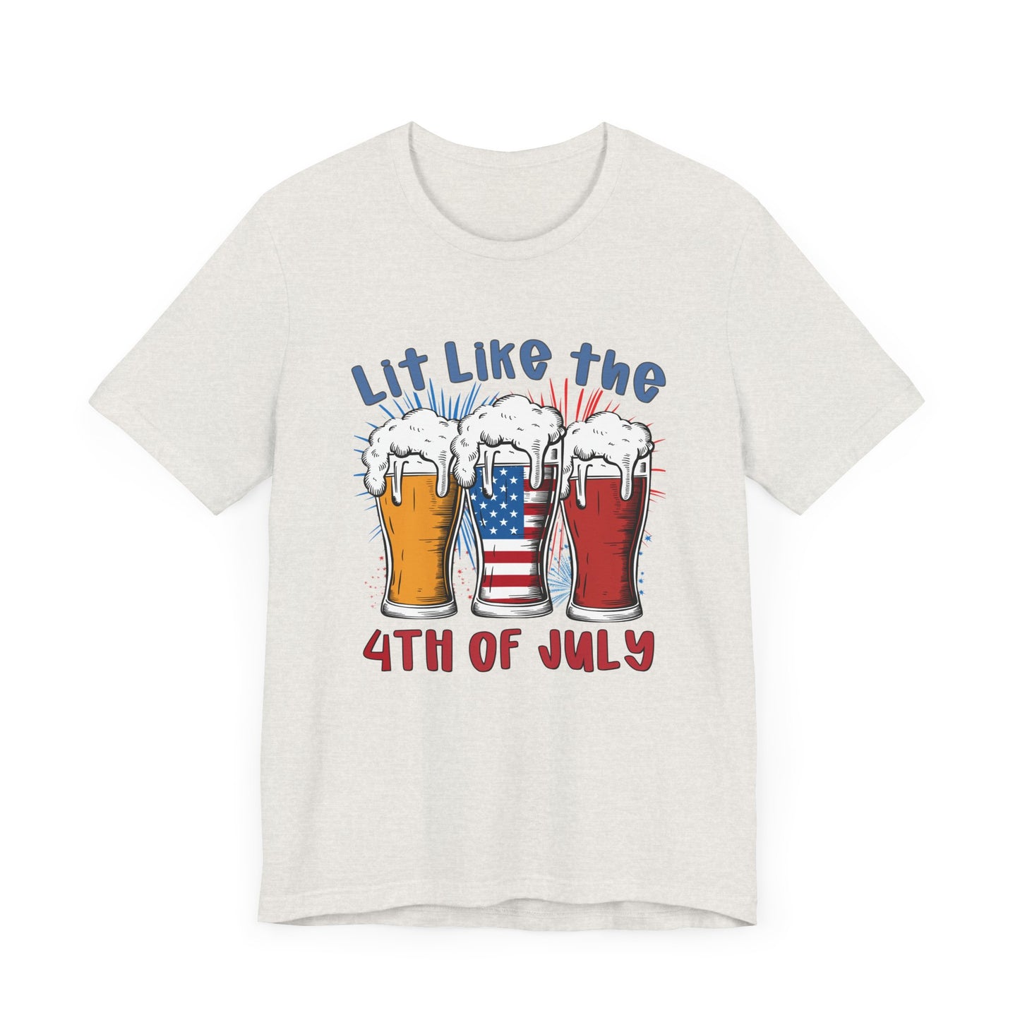 Lit Like The Fourth Of July Jersey Short Sleeve Tee