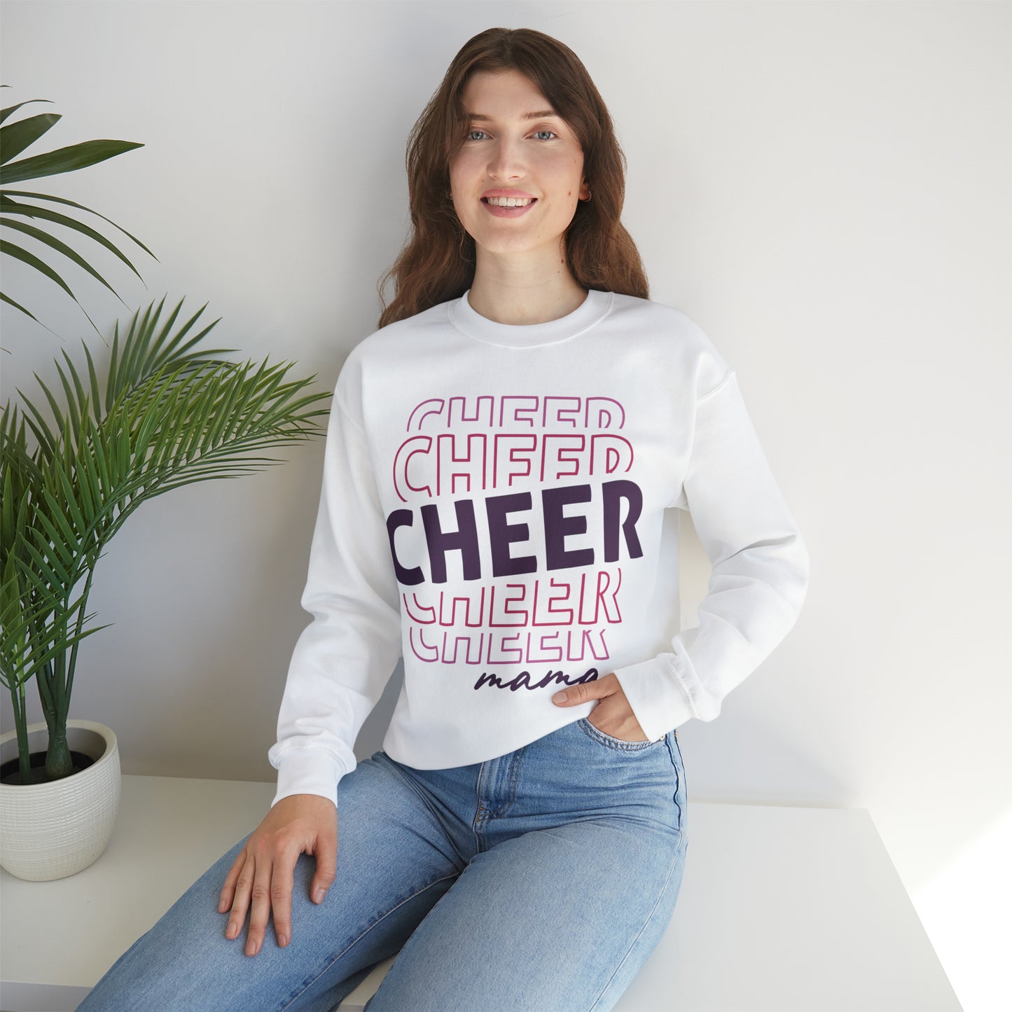 Stacked Cheer Mama Heavy Blend™ Crewneck Sweatshirt