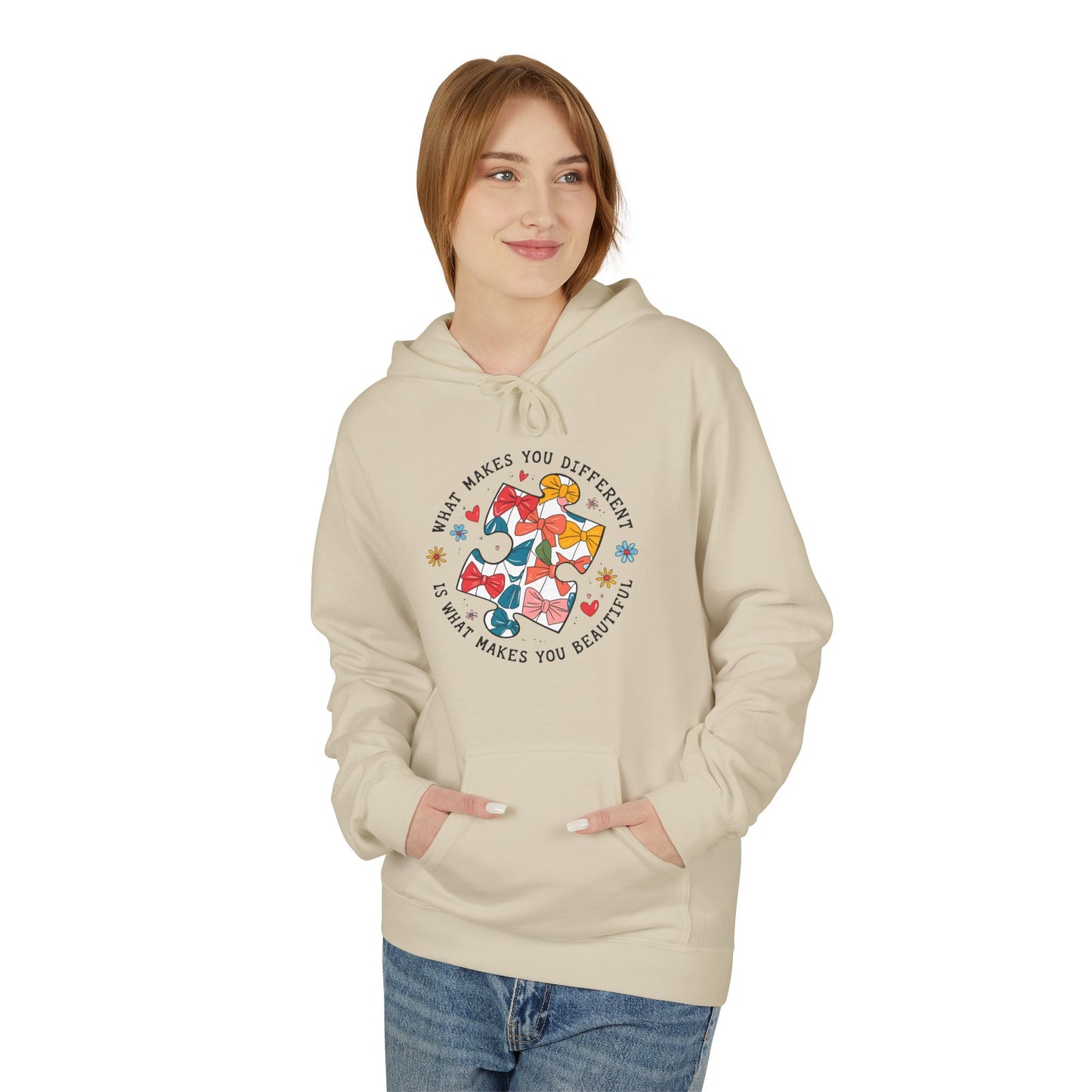 Retro Autism Coquette Midweight Softstyle Fleece Hoodie