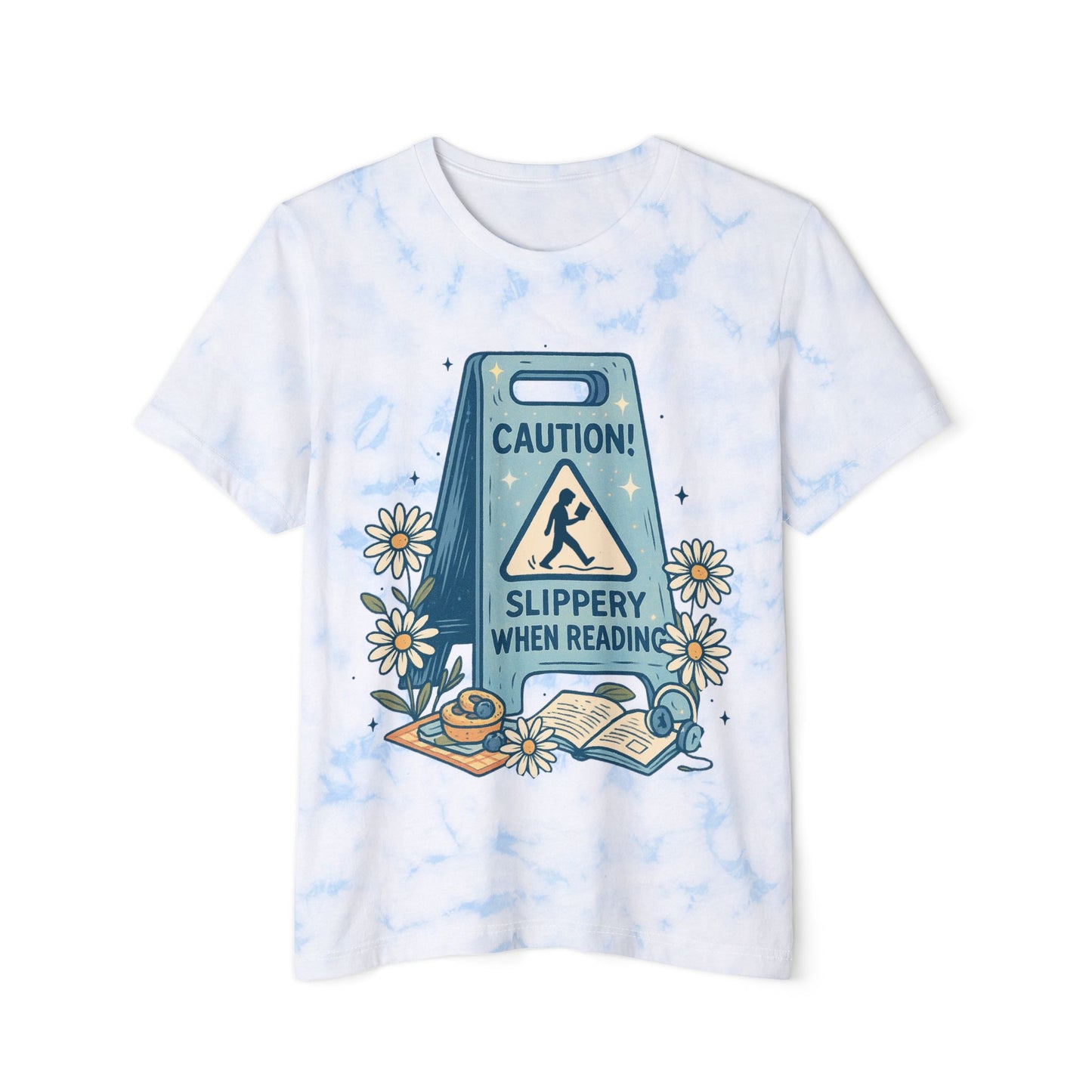 Slippery When Reading FWD Fashion Tie-Dyed T-Shirt