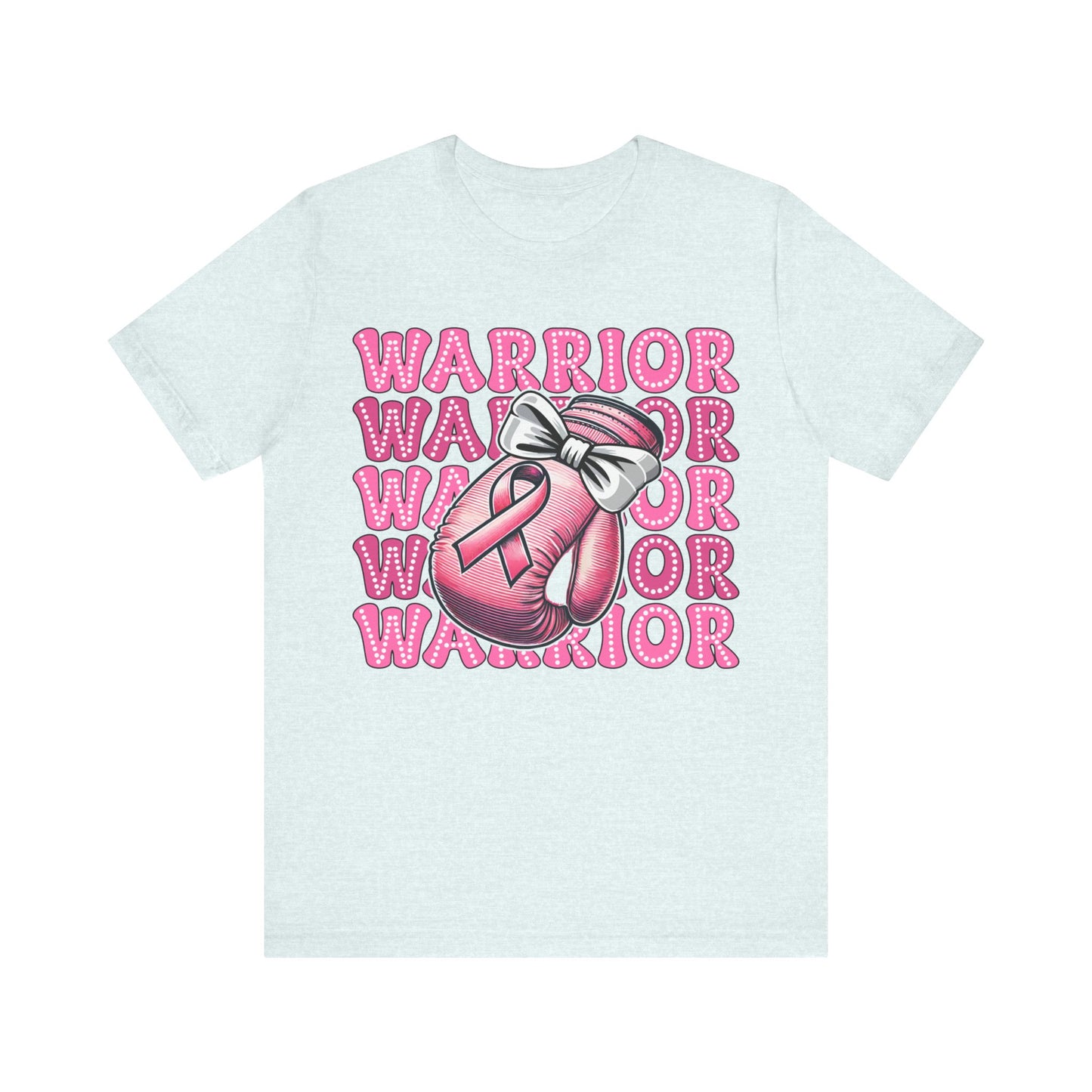 Breast Cancer Warrior Stacked Jersey Short Sleeve Tee