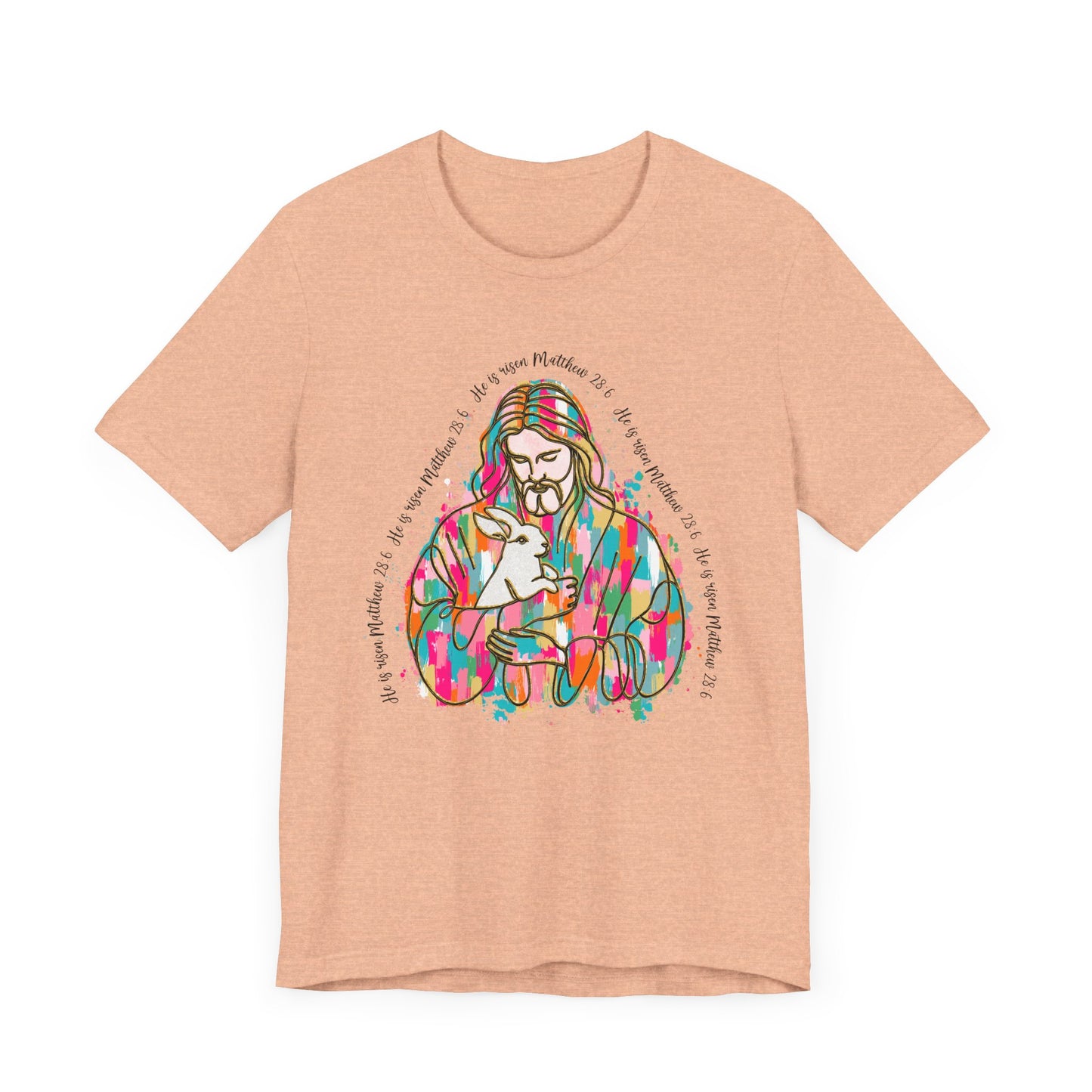 Brush Stroke Easter Jesus Jersey Short Sleeve Tee