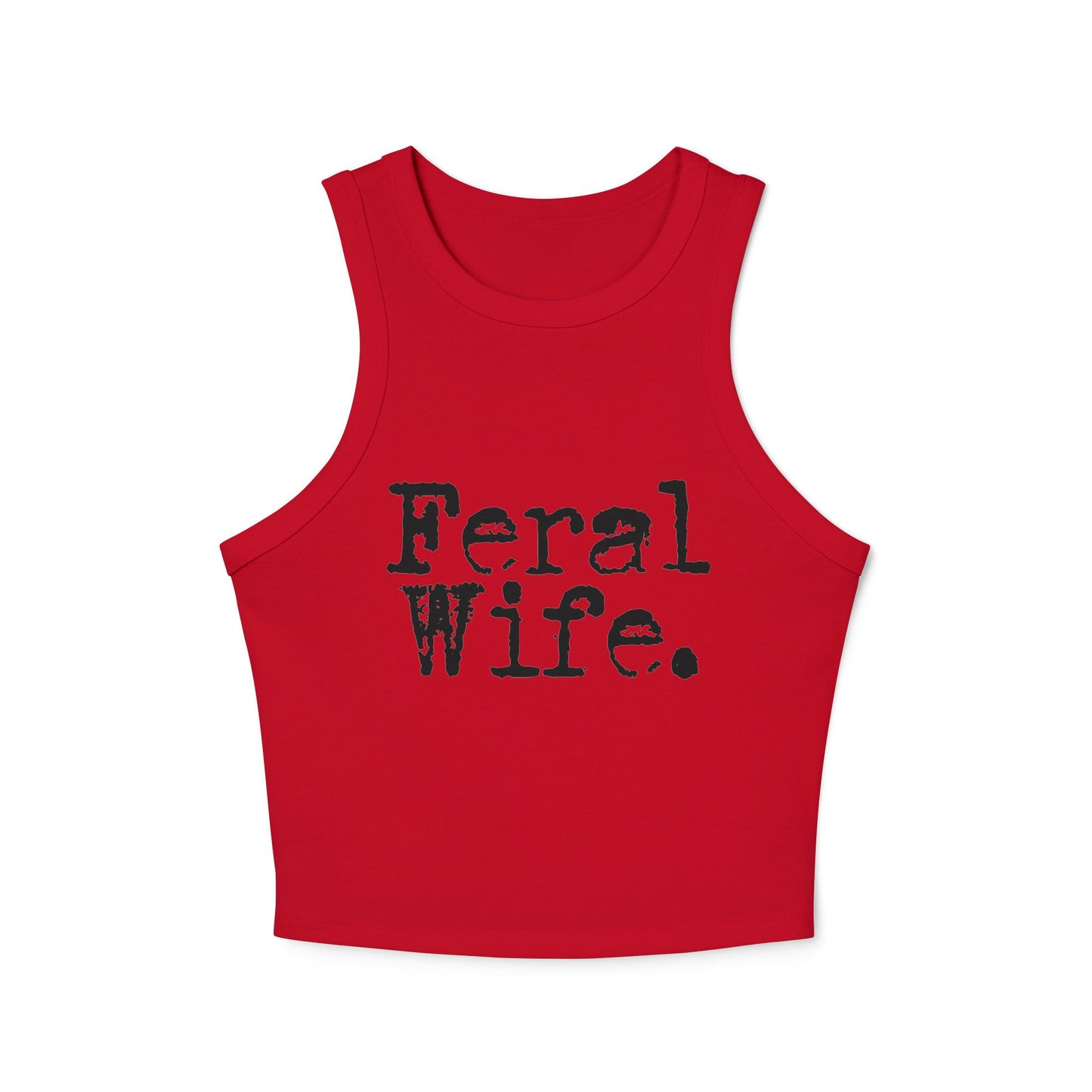 Feral Wife Women's Micro Rib Racer Tank Top