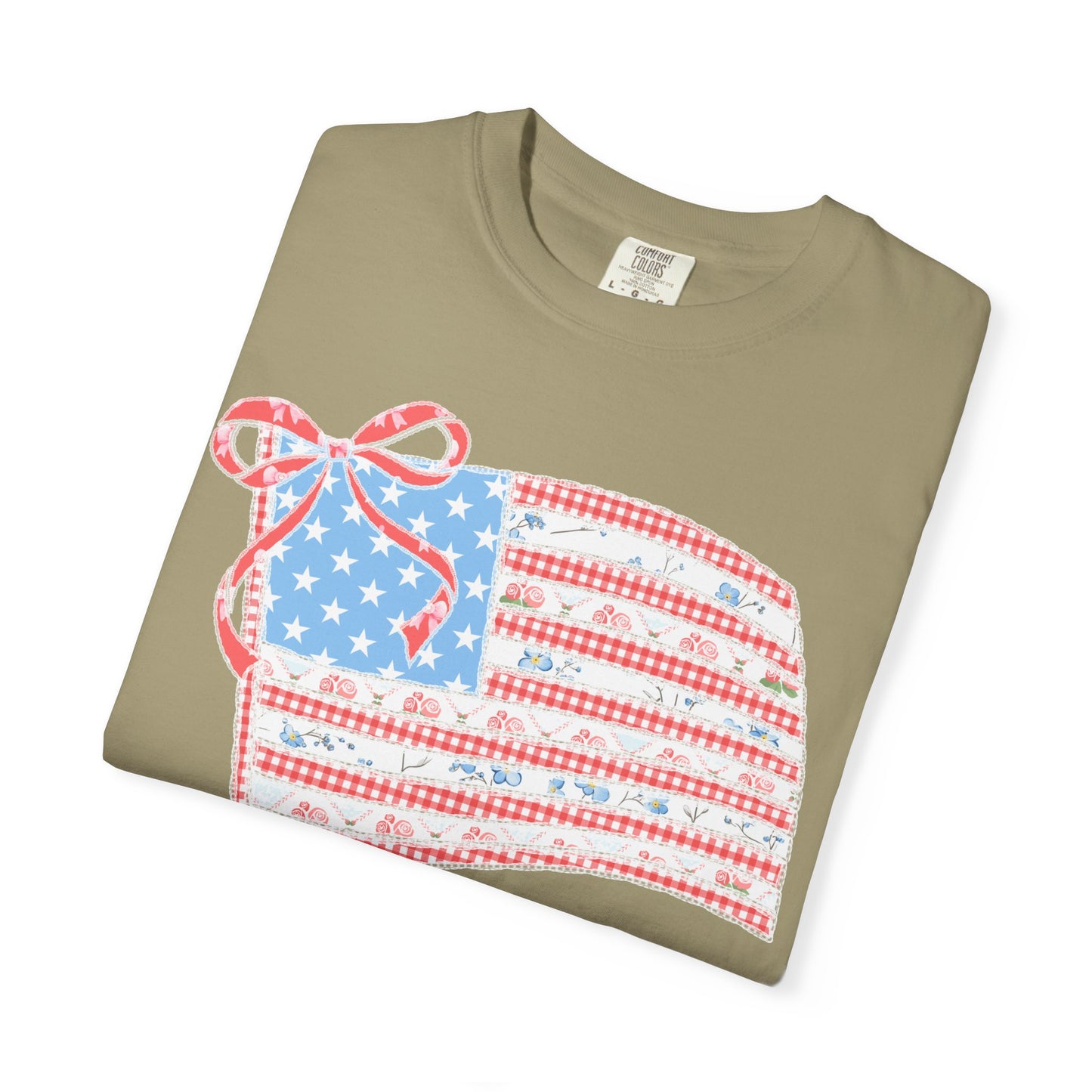 Vintage Floral Flag Garment-Dyed T-shirt