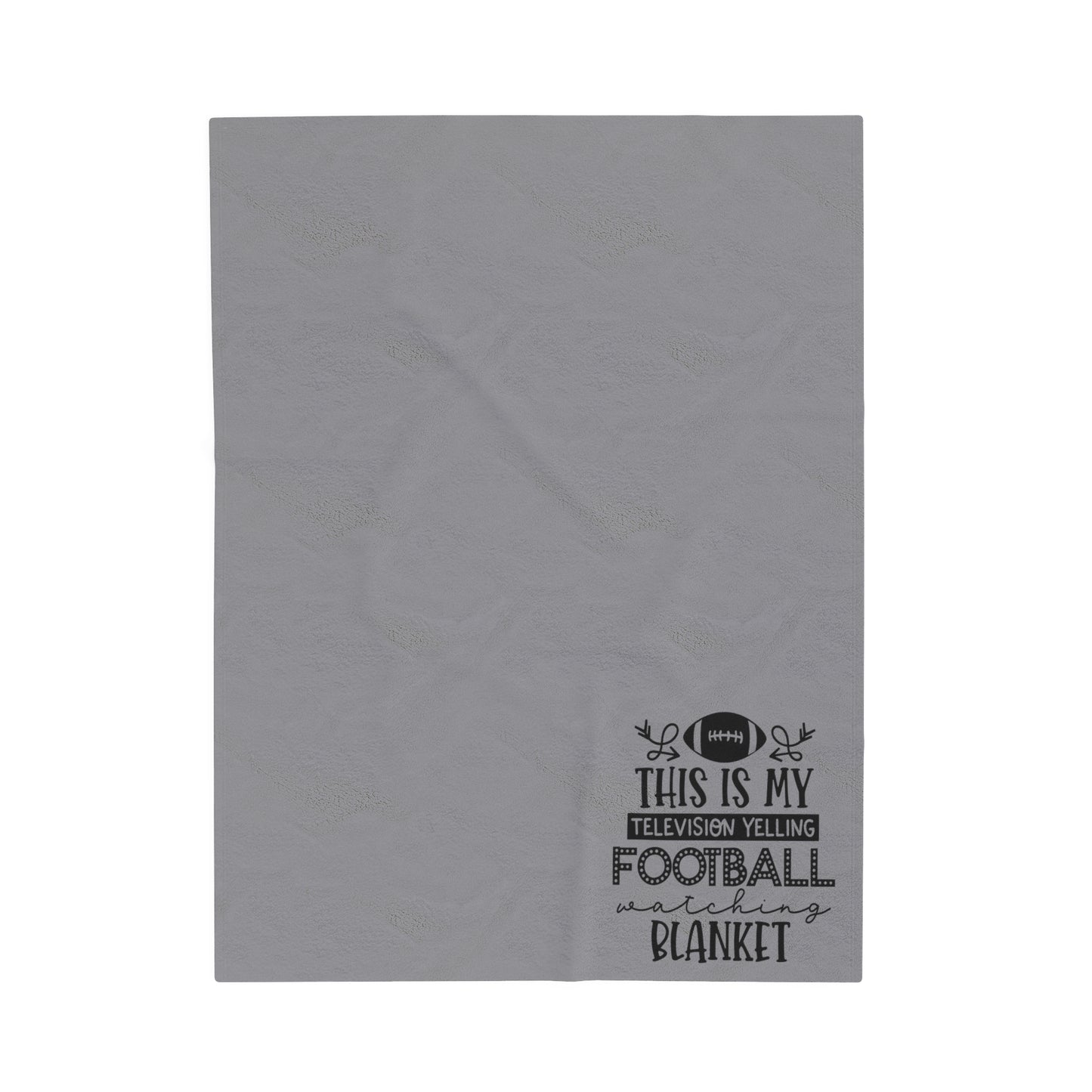 Football Watching Velveteen Plush Blanket