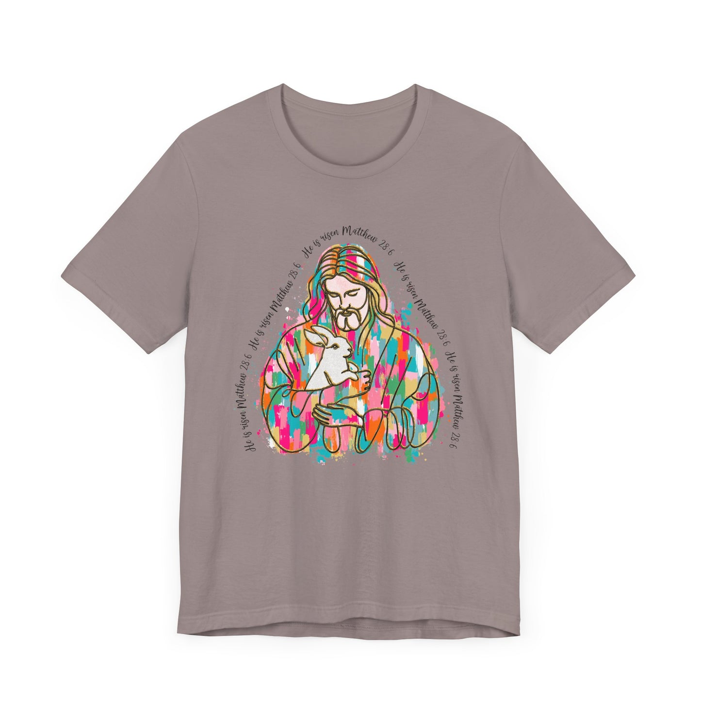Brush Stroke Easter Jesus Jersey Short Sleeve Tee