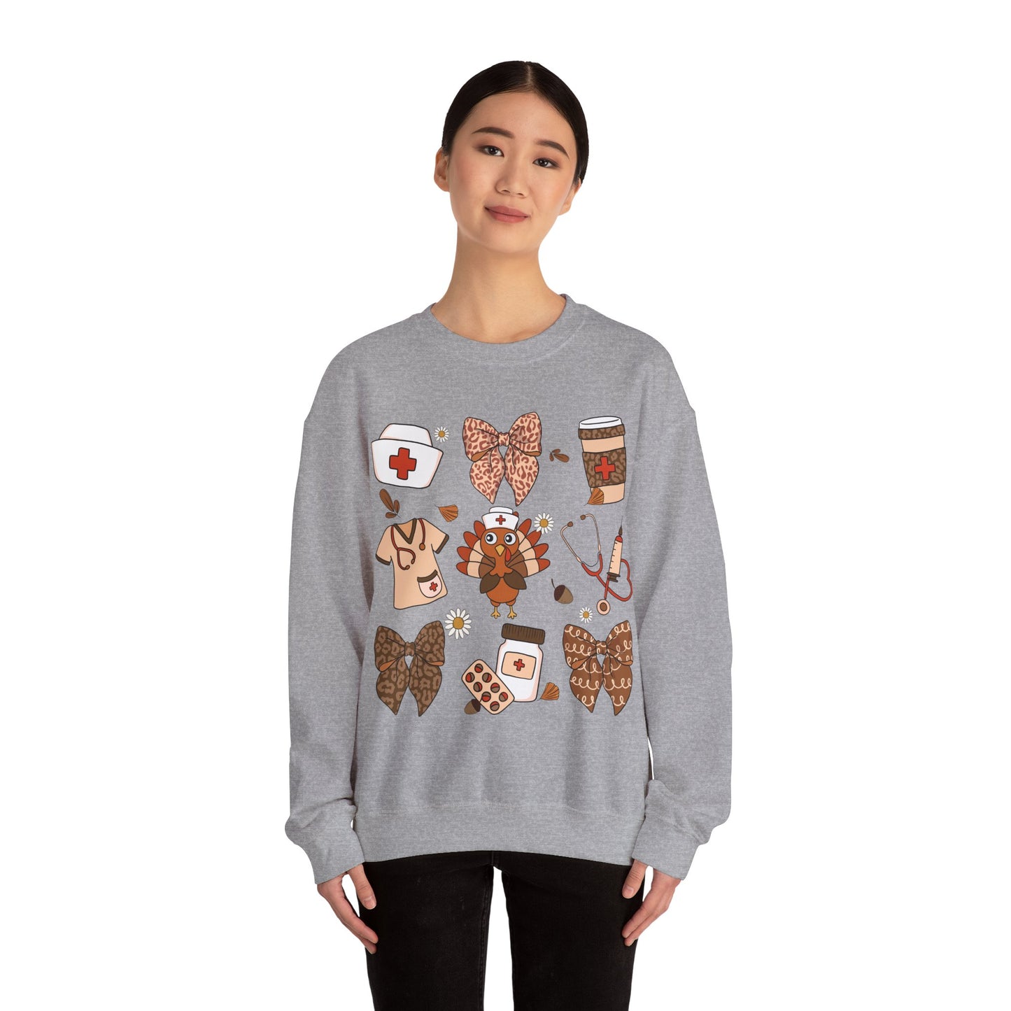 Nurse Turkey Heavy Blend™ Crewneck Sweatshirt