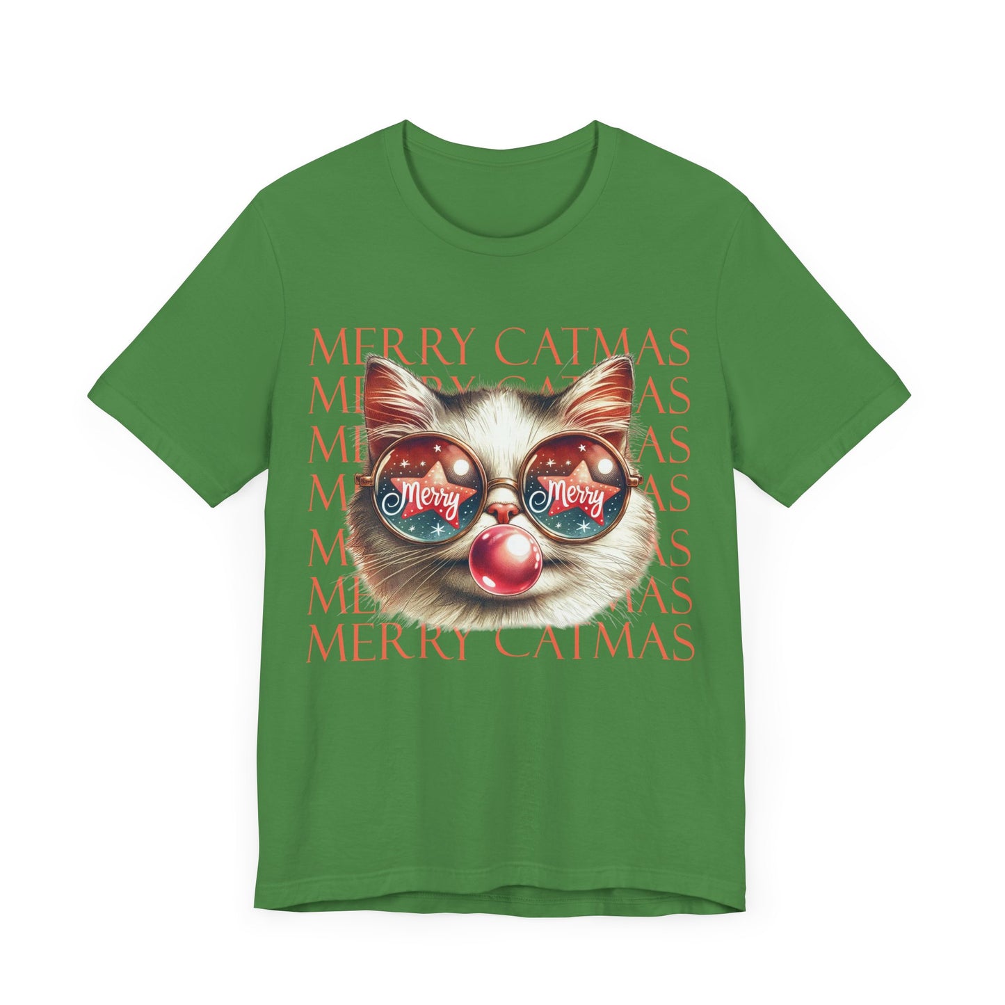 Merry Catmas Jersey Short Sleeve Tee