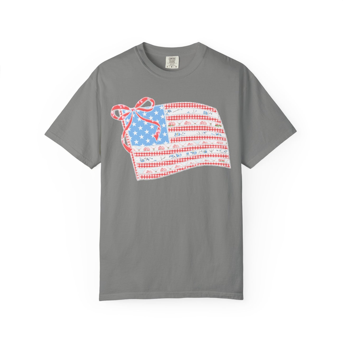 Vintage Floral Flag Garment-Dyed T-shirt